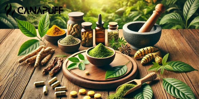 Kratom-Alternativen, natürliche Kräuter, Schmerzlinderung, Energieschub