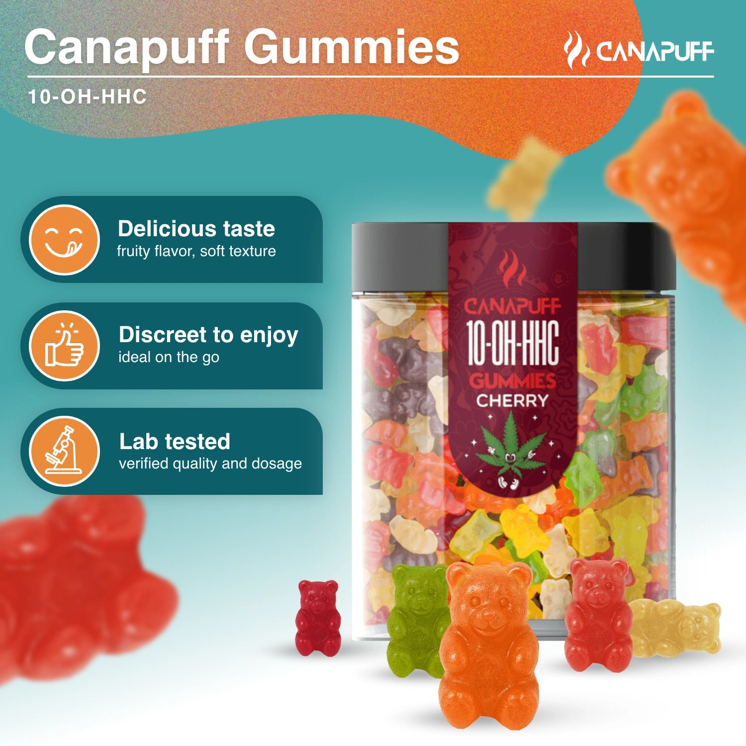 10-OH-HHC Gummibärchen - Kirsche - Canapuff