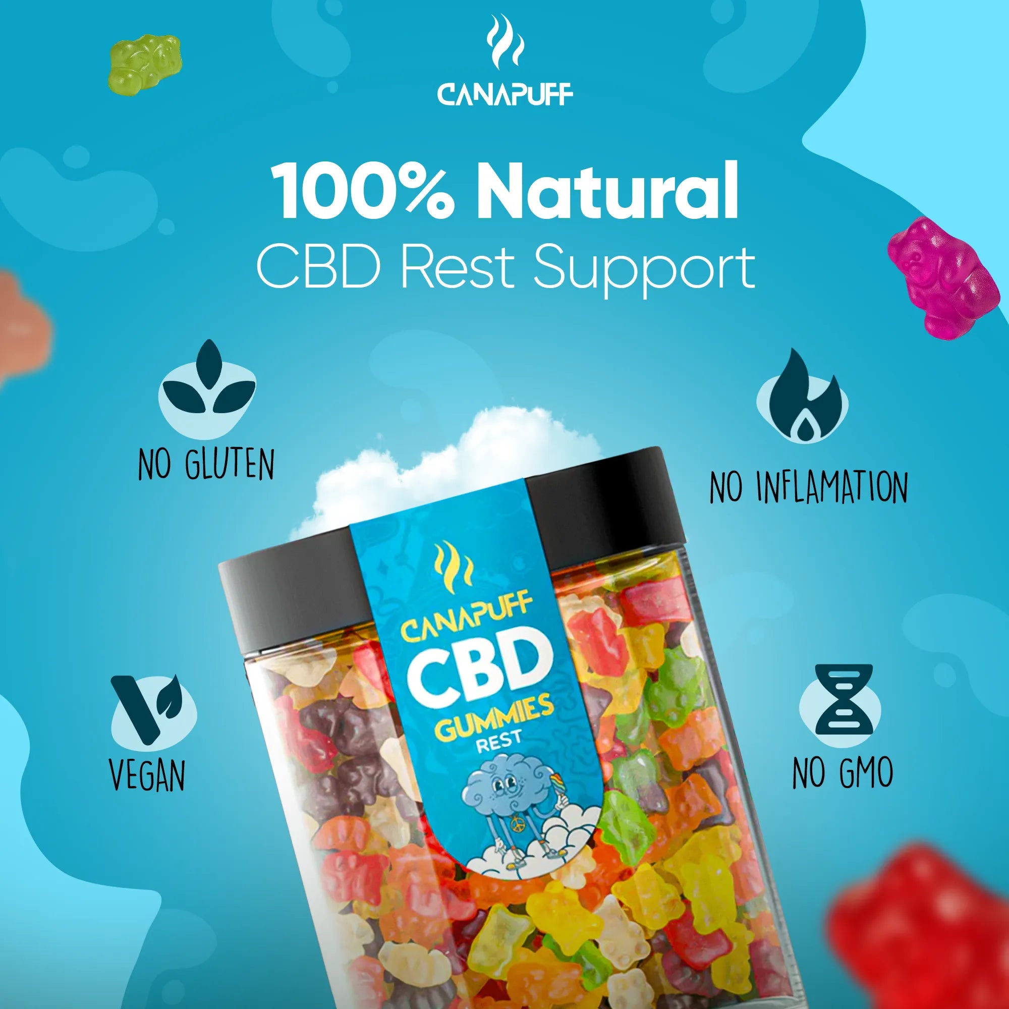 Canapuff - CBD Gummibärchen - Rest-Canapuff