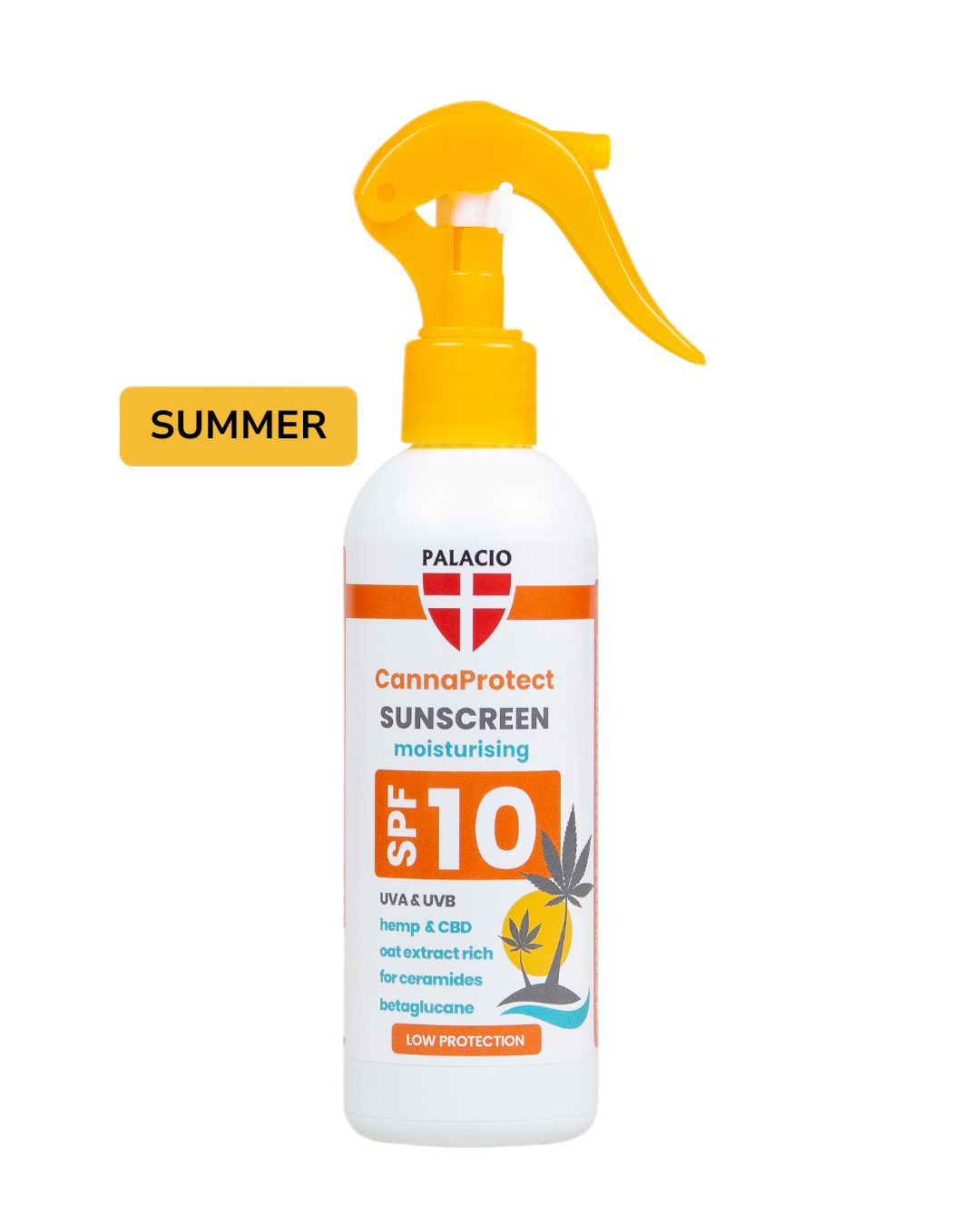 Canna Protect - Sunscreen Lotion SPF 10 with hemp, 200 ml - Palacio