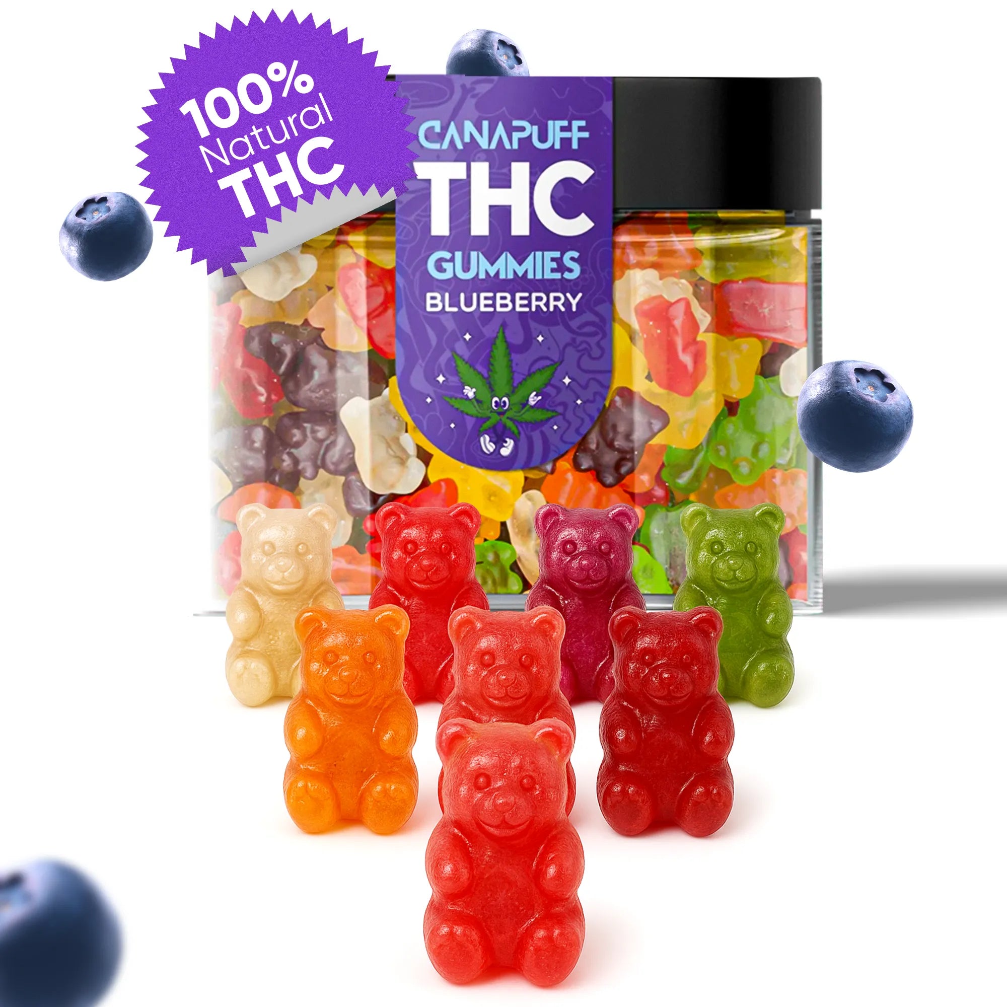 THC Gummibärchen Blueberry-Canapuff