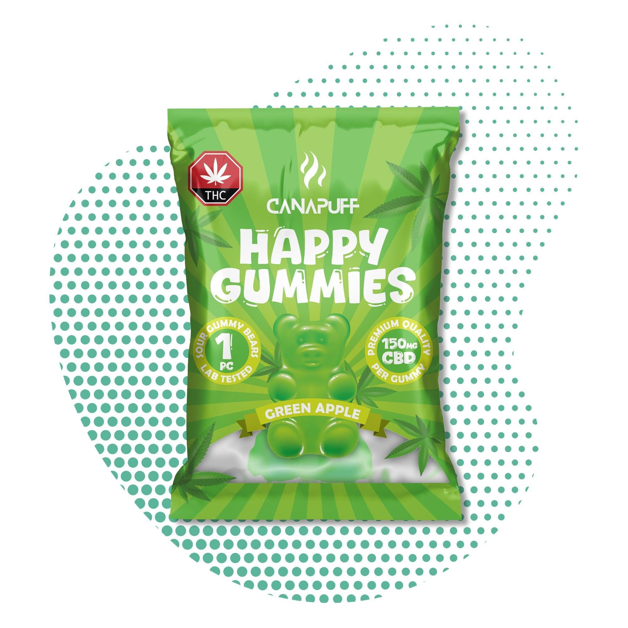 Canapuff - CBD Gummibärchen - Grüner Apfel-Canapuff