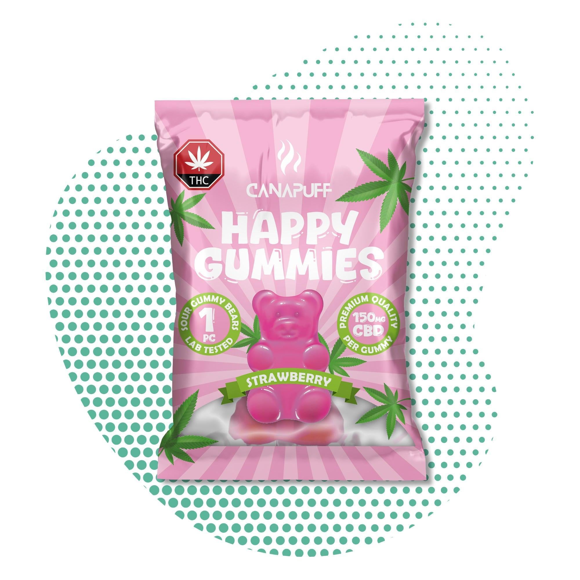 Canapuff - CBD Gummibärchen - Erdbeere-Canapuff