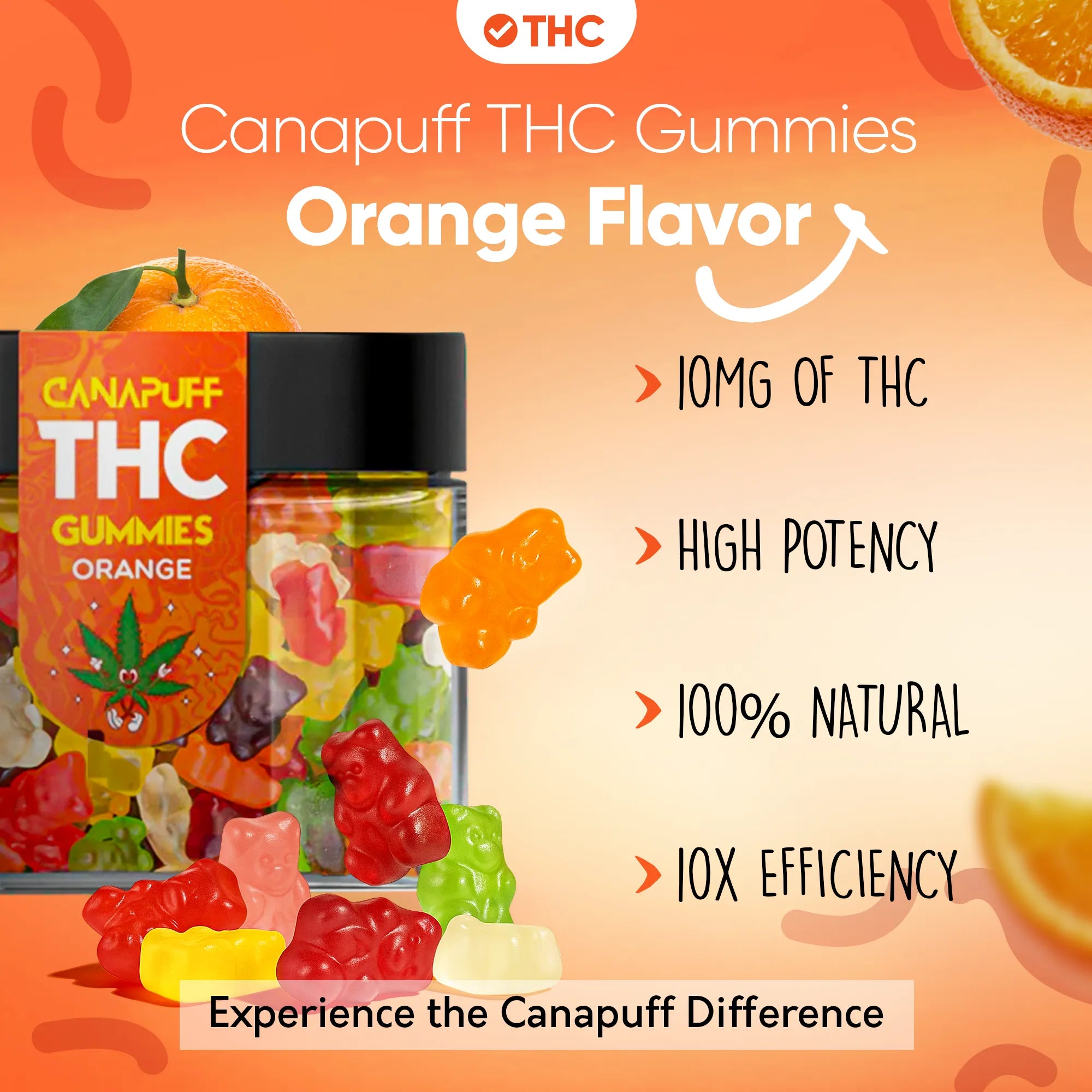 THC Gummibärchen Orange-Canapuff