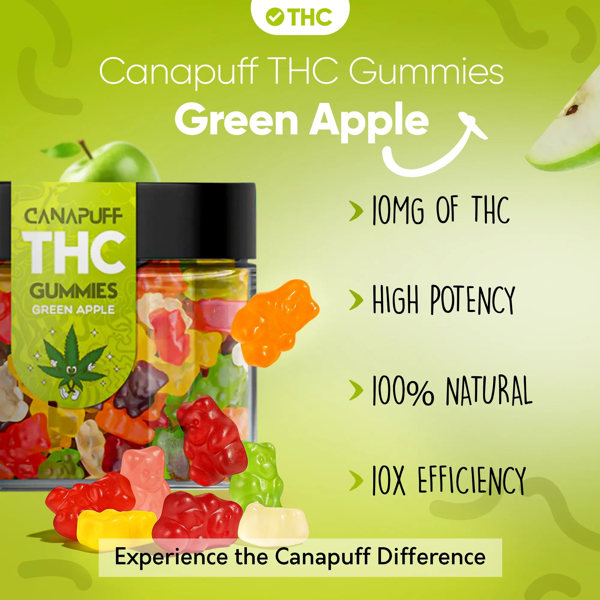 THC Gummibärchen Grüner Apfel