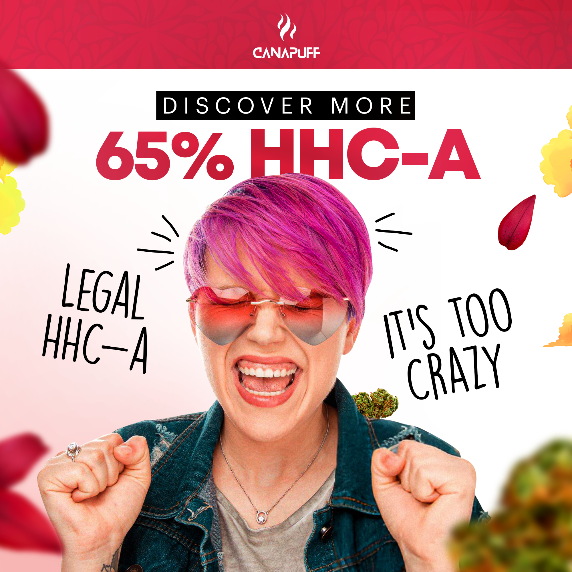 Canapuff - Lemon Cherry Gelato 65% - HHC-A Flowers-Canapuff