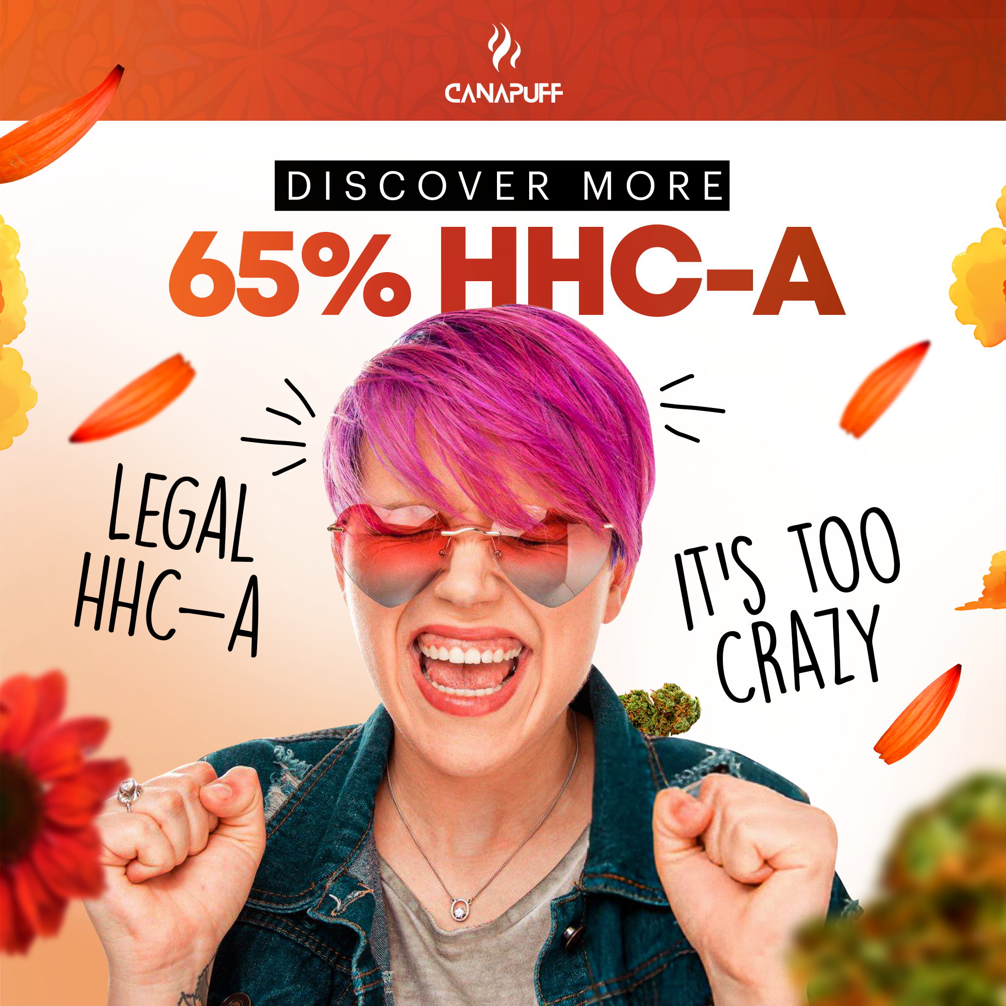 Canapuff - Tangie Dream 65% - HHC-A Blüten-Canapuff