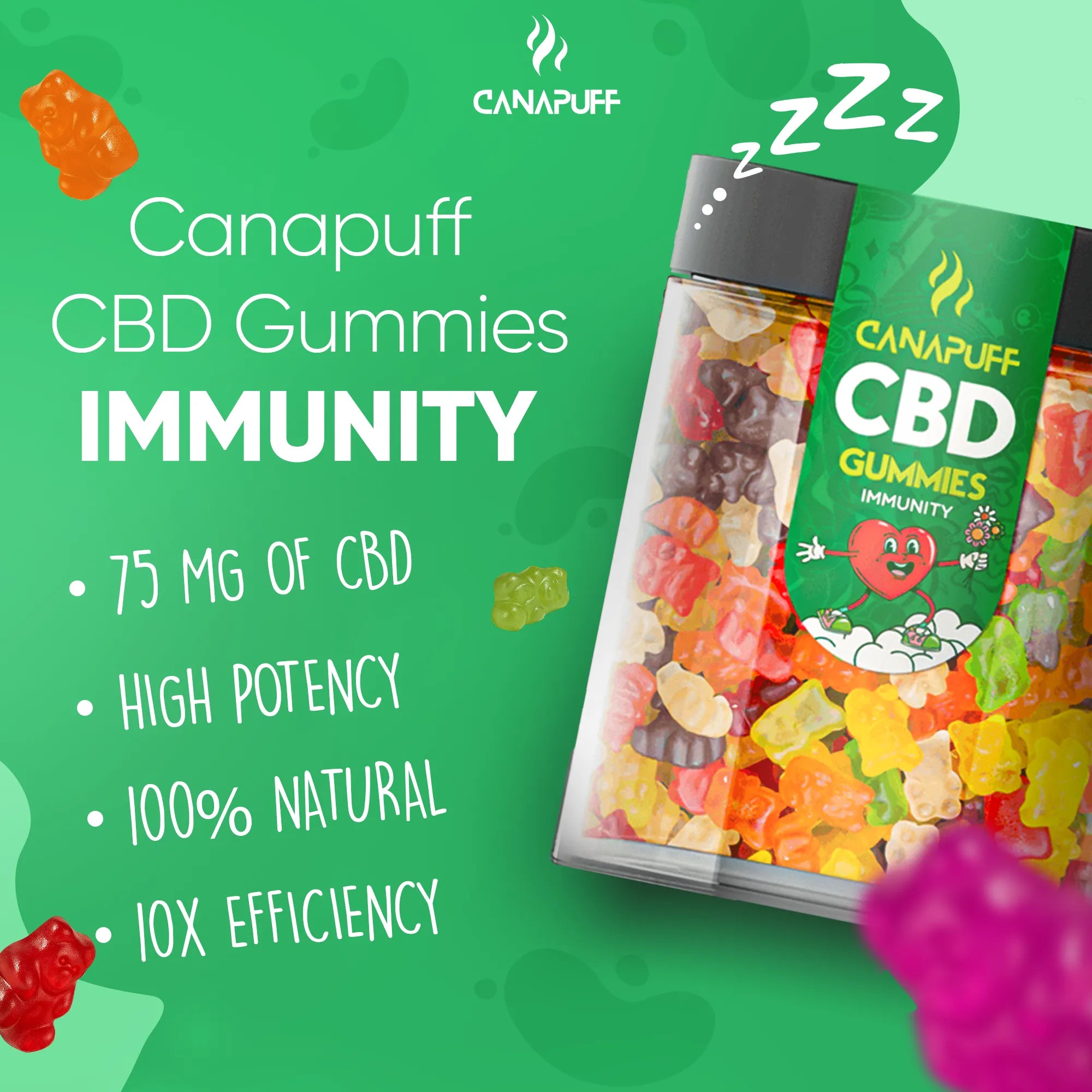 Canapuff - CBD Gummies - Immunity-Canapuff