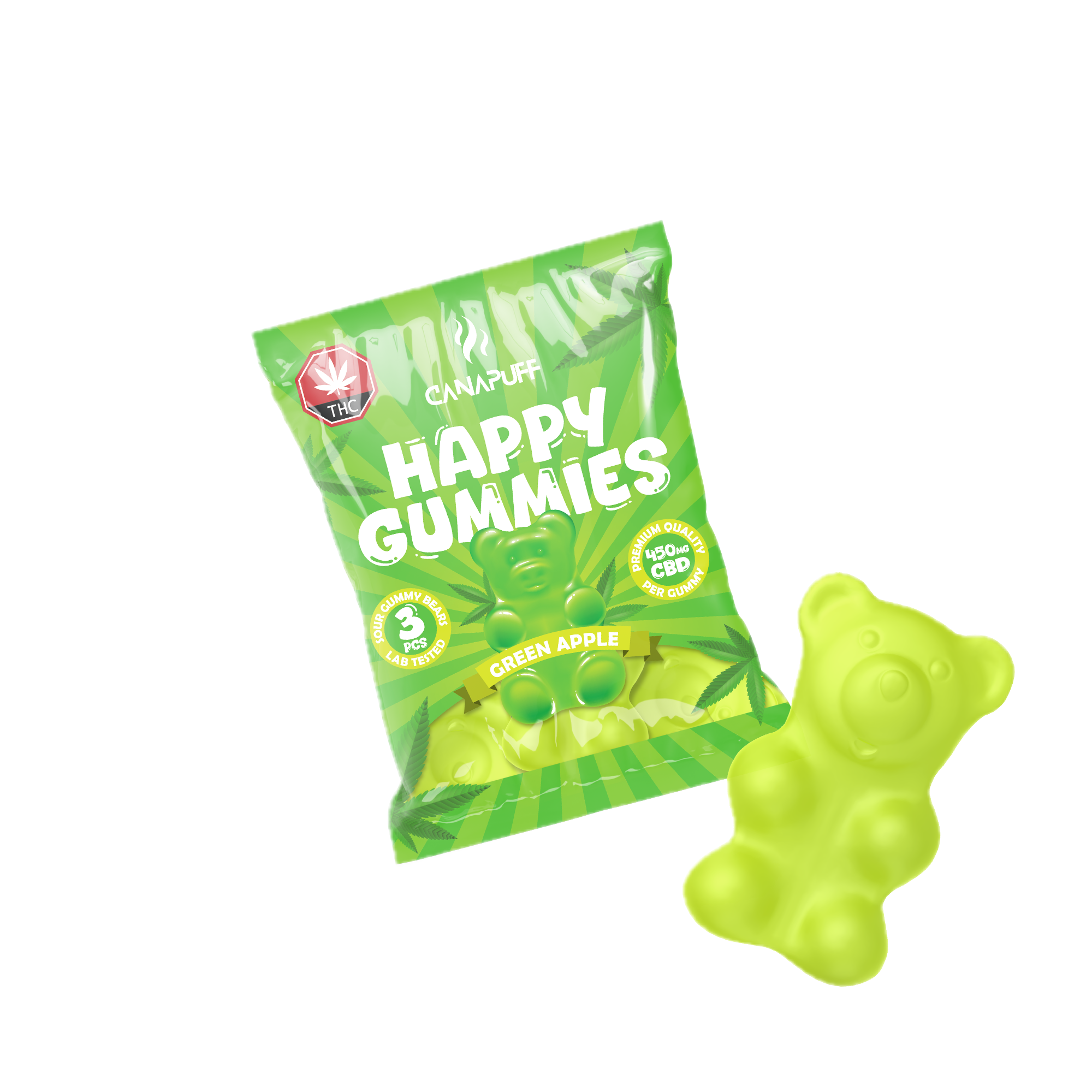 CBD Gummibärchen Grüner Apfel