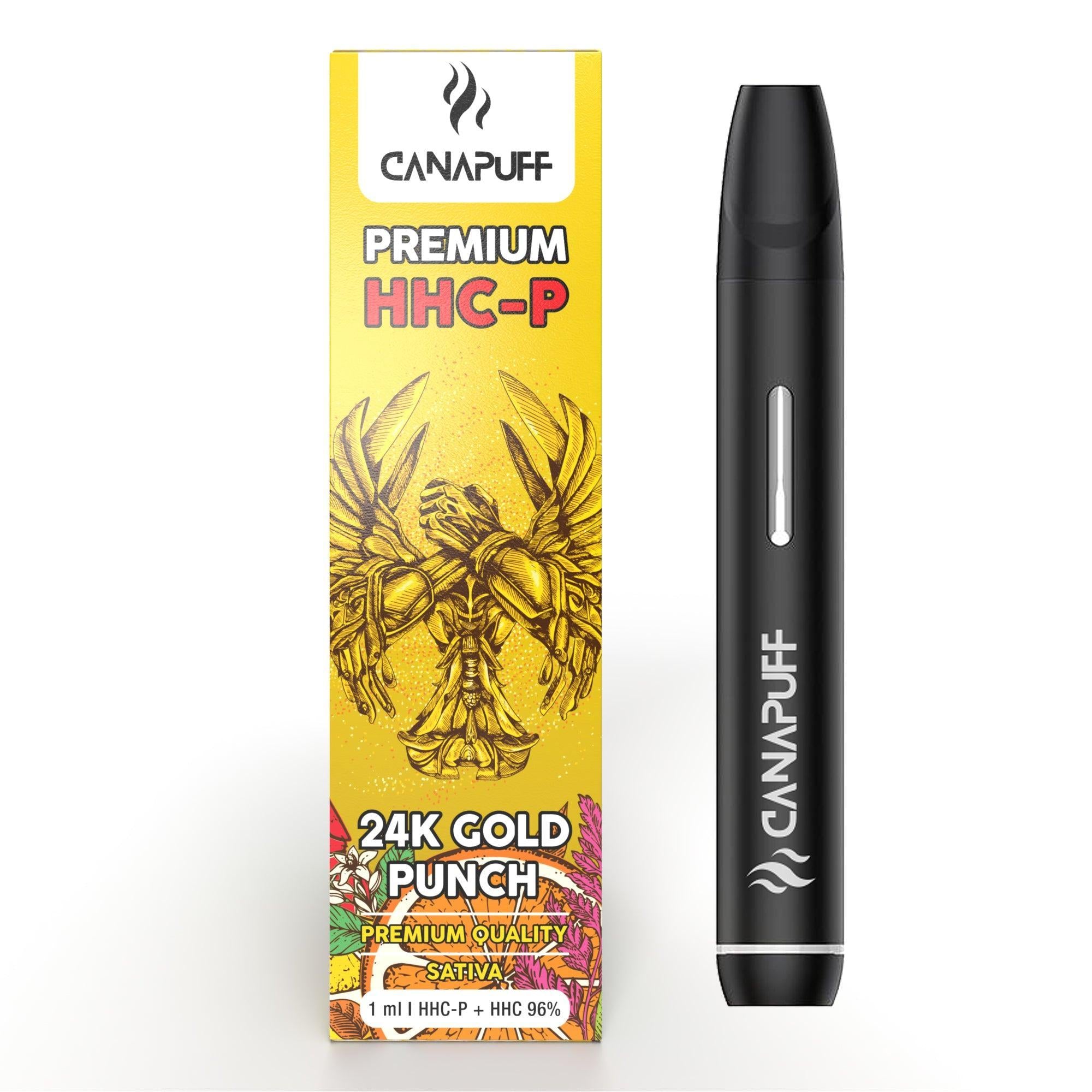 24K GOLD PUNCH 96% HHC-P - Canapuff - EINMALIGER GEBRAUCH - 1ml Canapuff