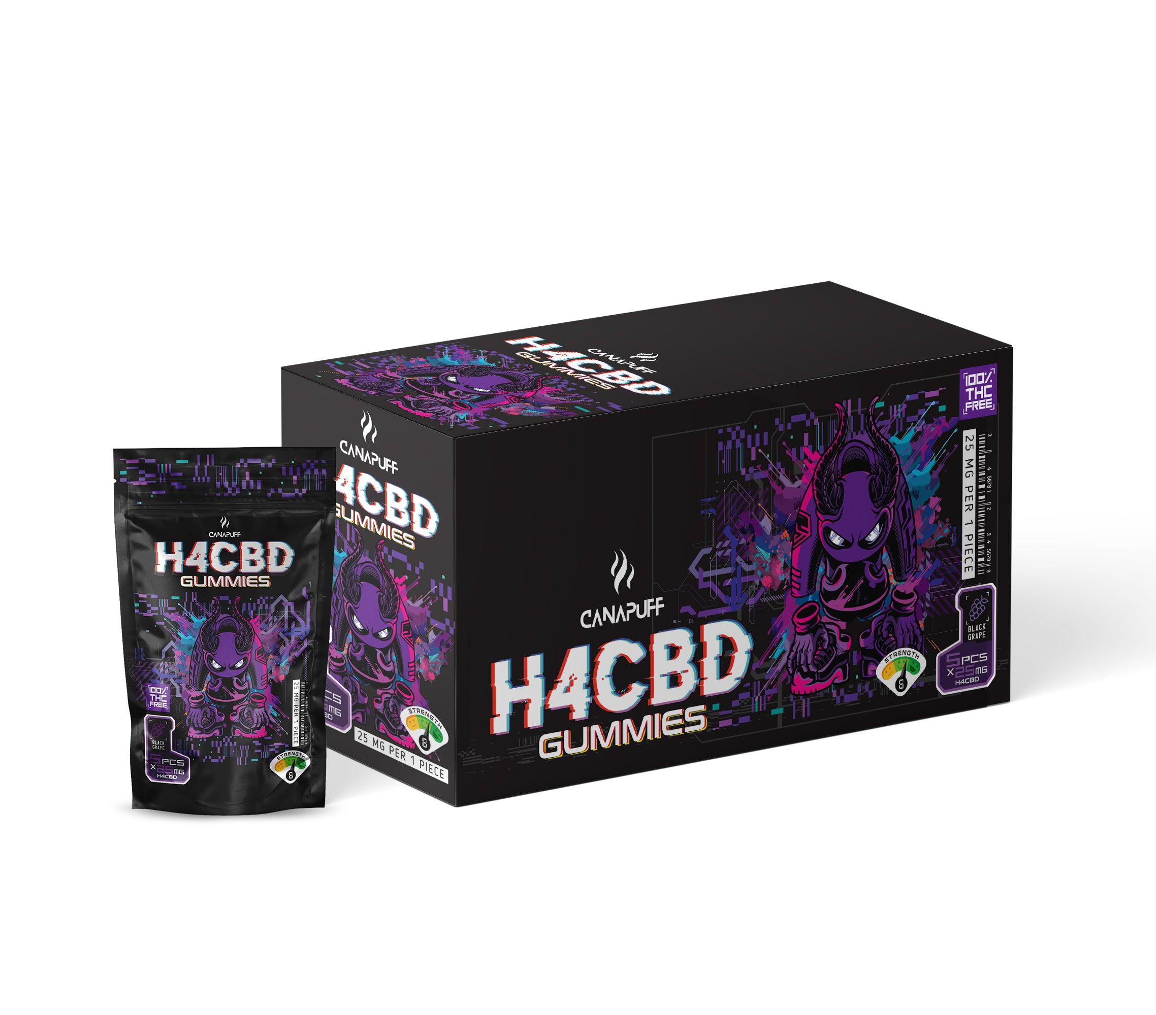 Canapuff - H4CBD Gummibärchen - Black Grape Canapuff