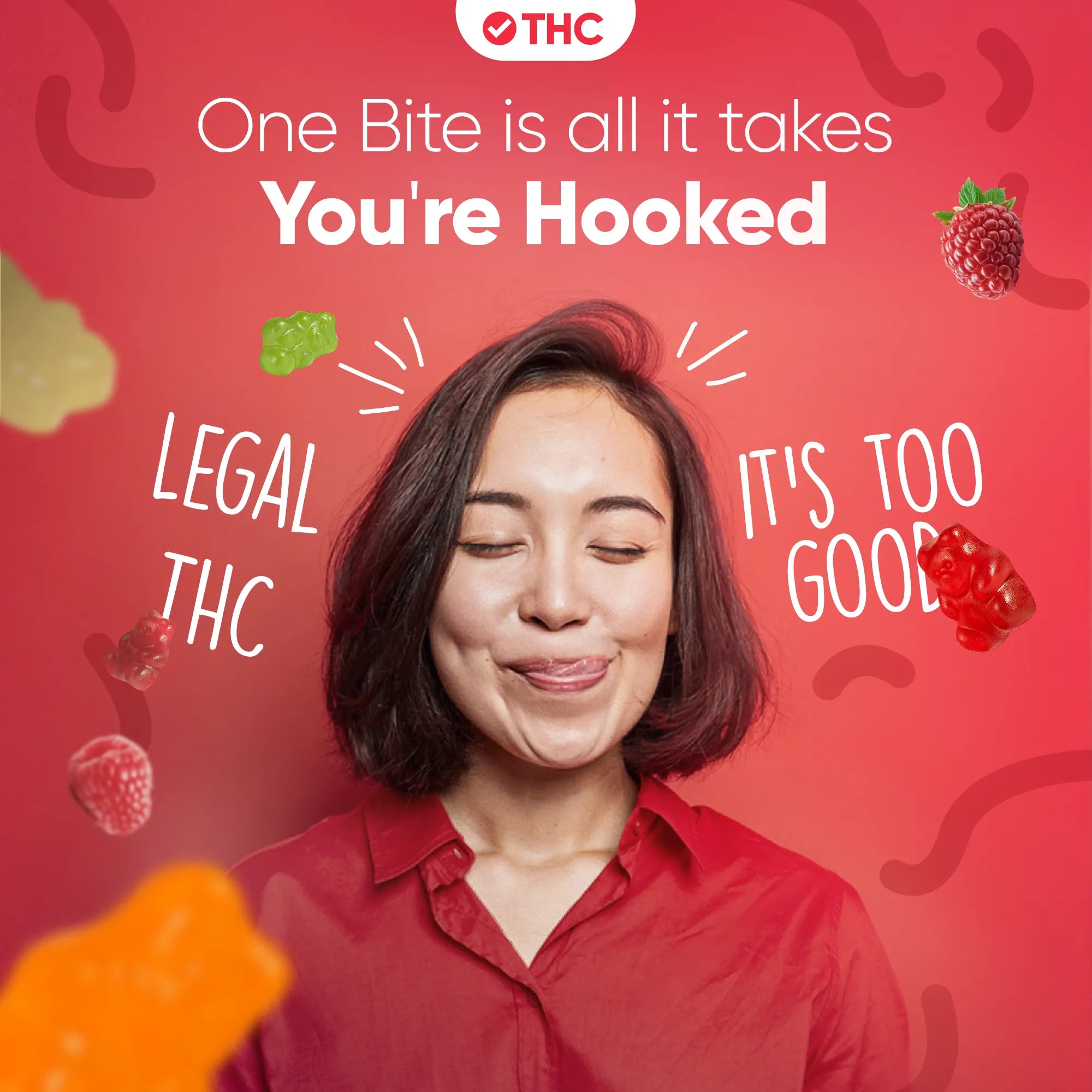 THC Gummibärchen Himbeere-Canapuff