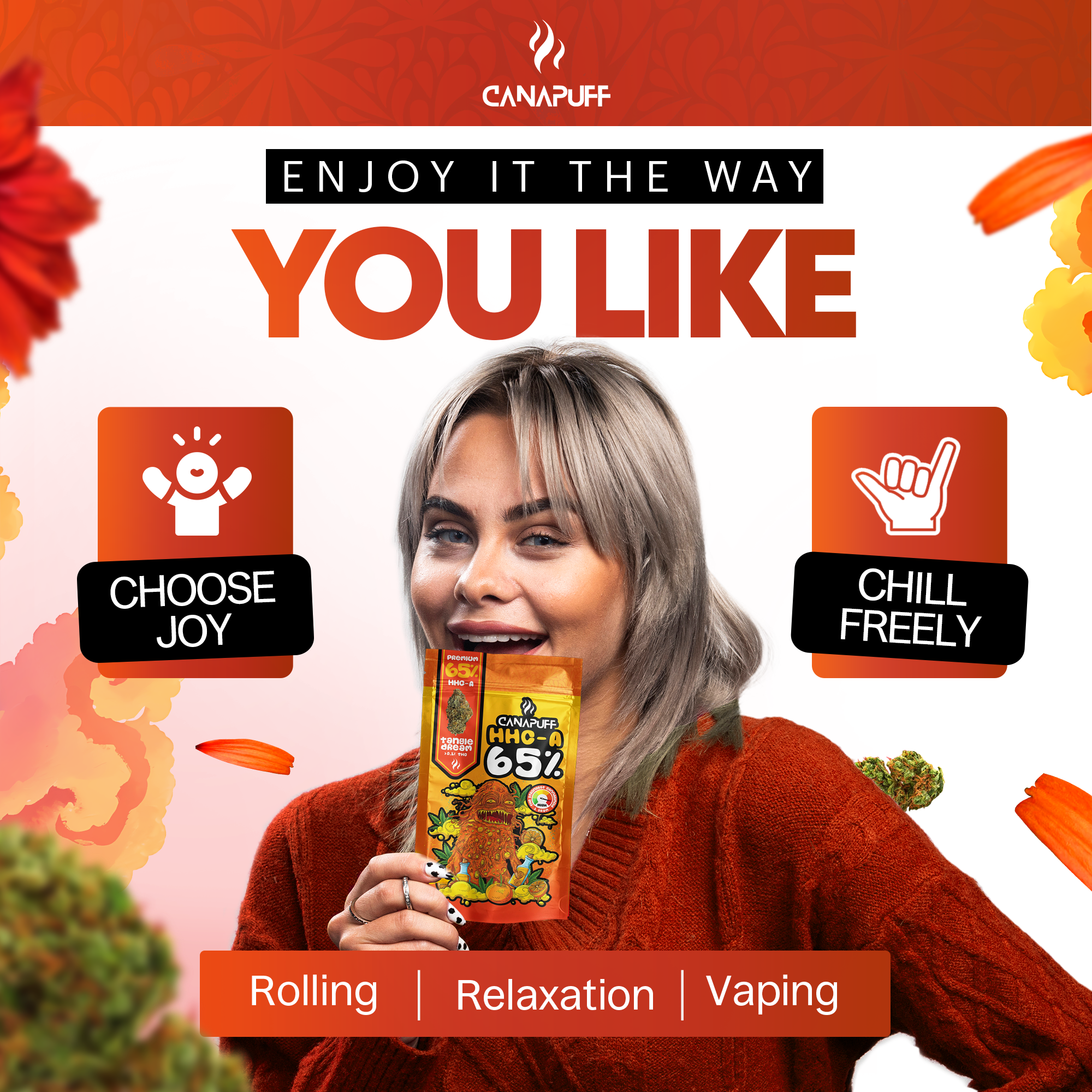 Canapuff - Tangie Dream 65% - HHC-A Flowers-Canapuff