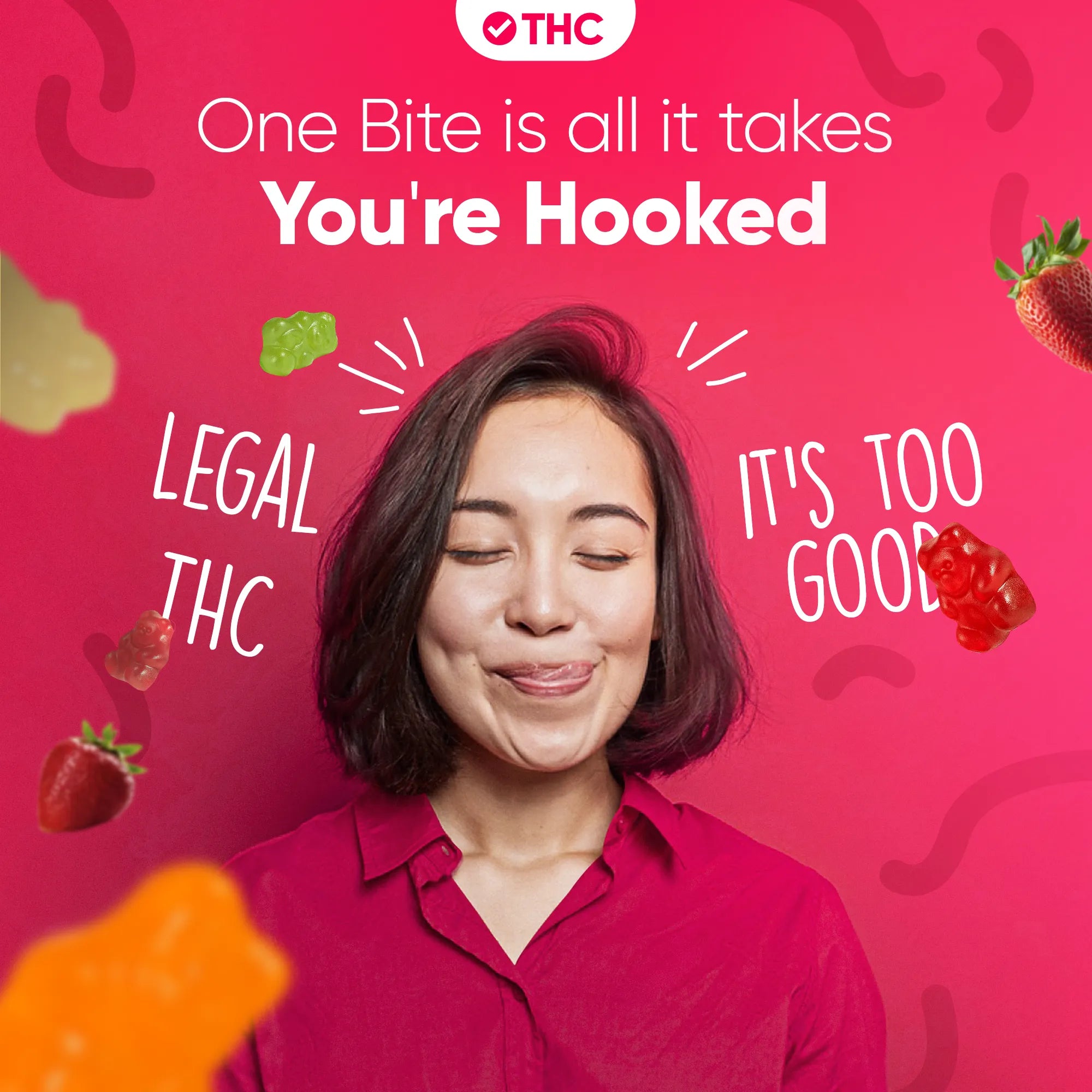 THC Gummibärchen Strawberry-Canapuff