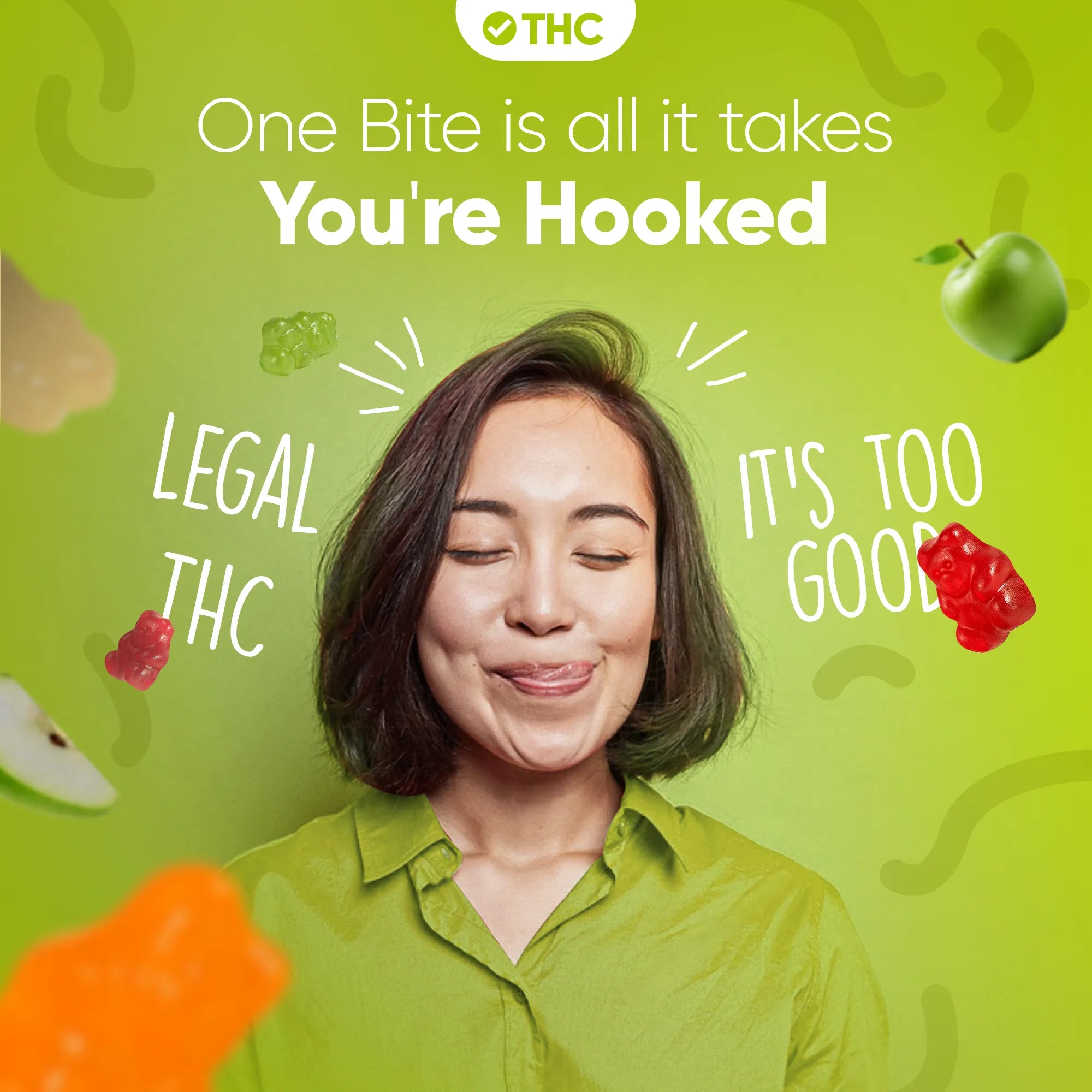 THC Gummibärchen Green Apple-Canapuff