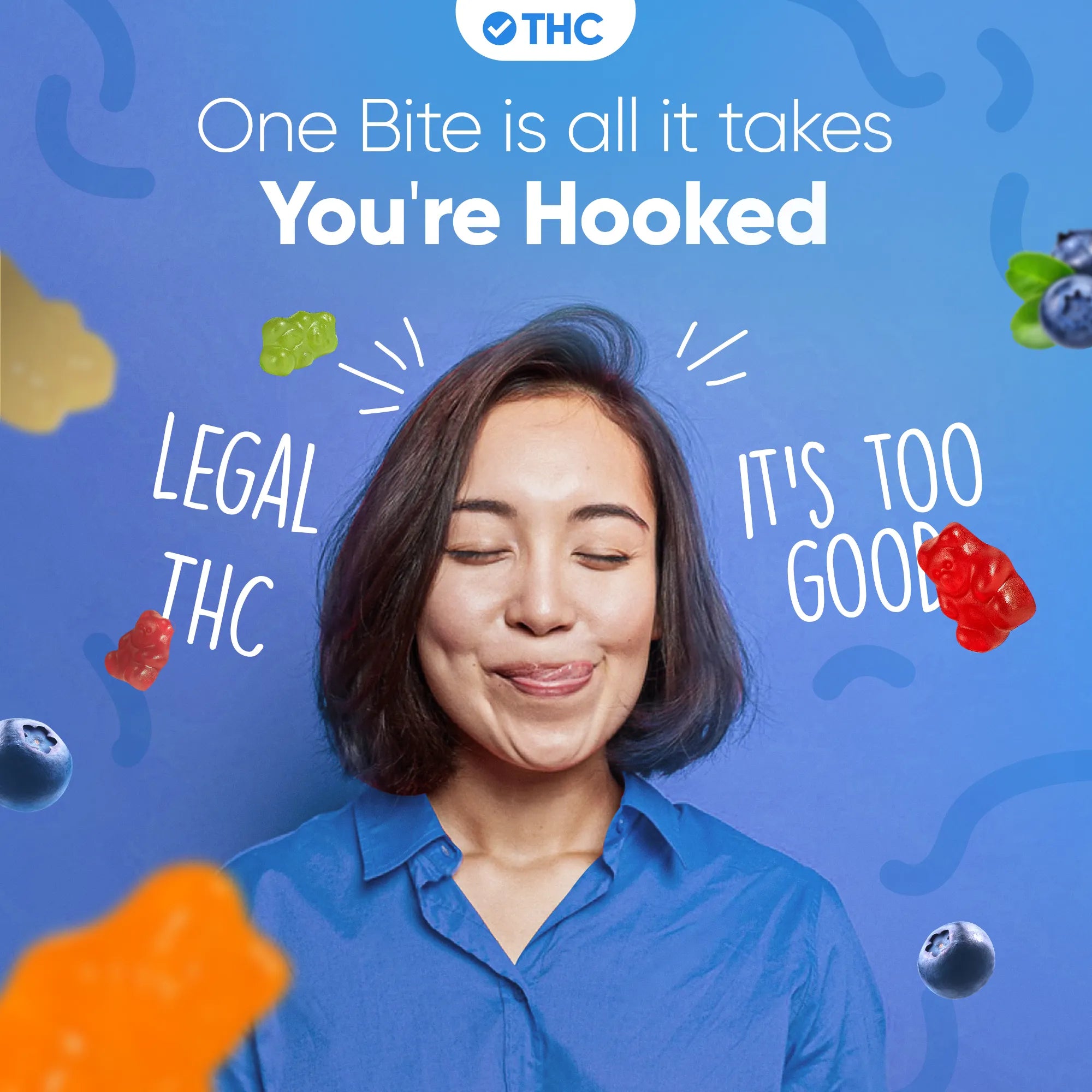 THC Gummibärchen Blueberry-Canapuff