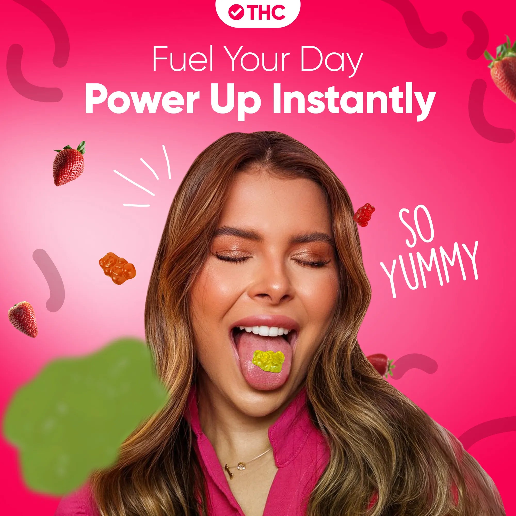 THC Gummibärchen Erdbeere-Canapuff