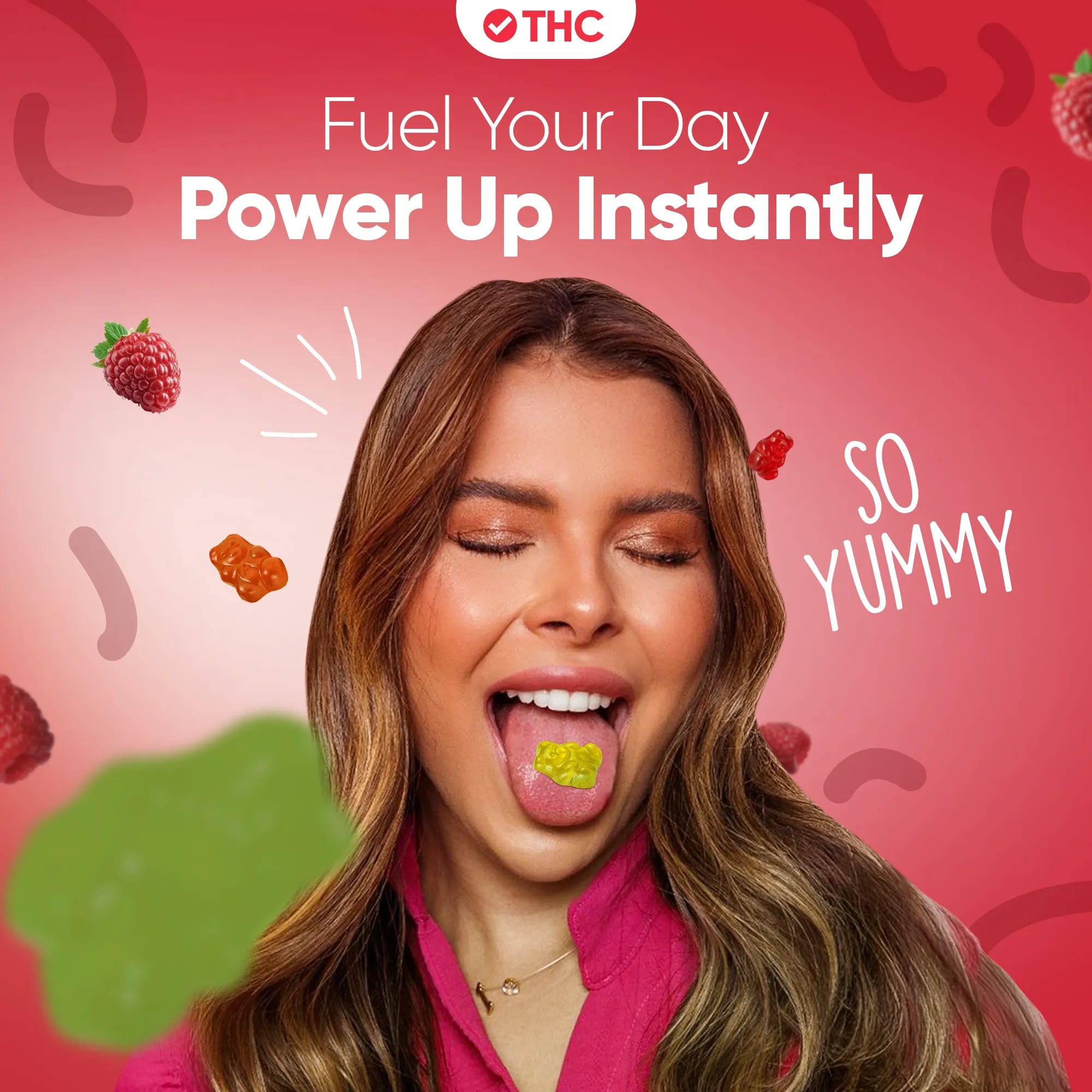 THC Gummibärchen Raspberry-Canapuff