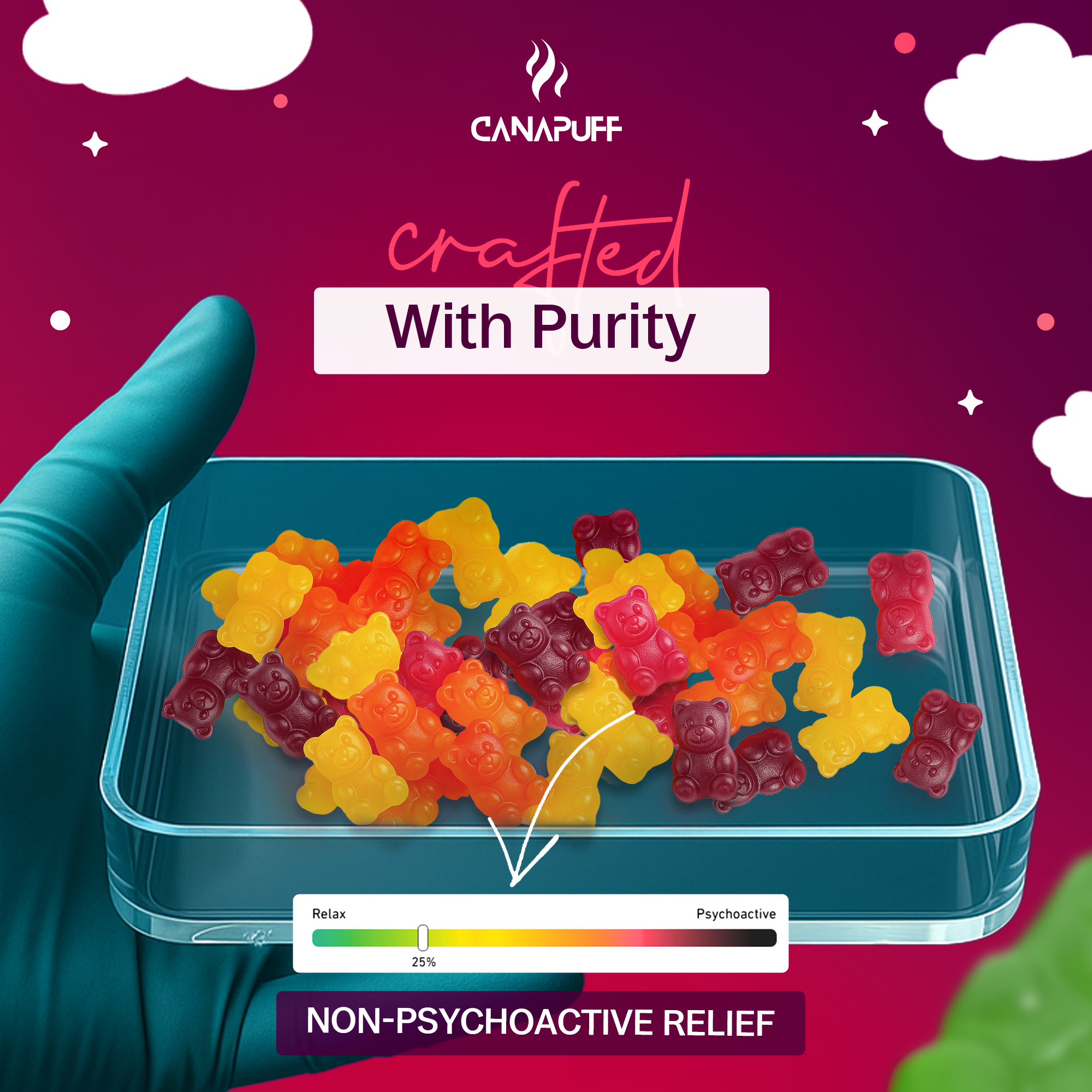 Melatonin+CBD Gummibärchen - Cherry-Canapuff