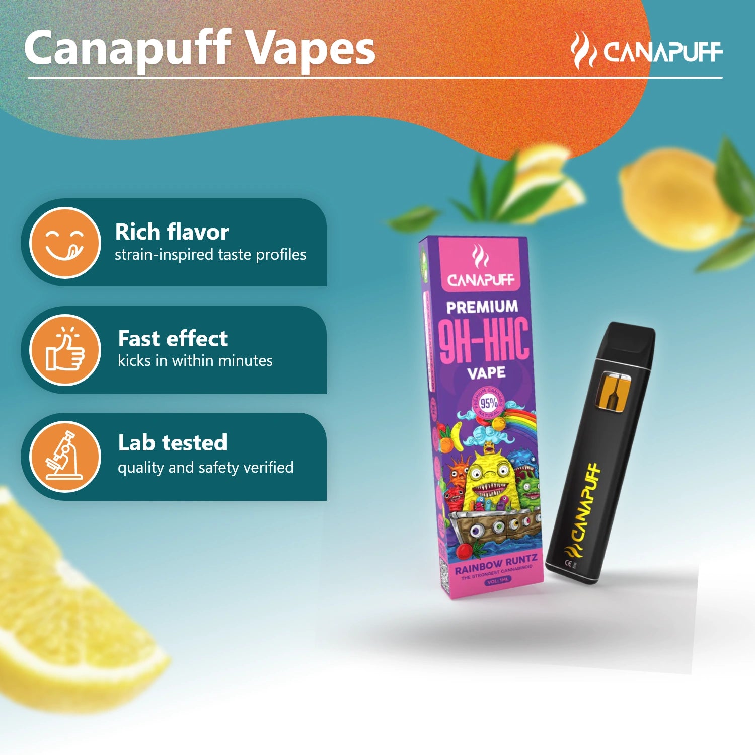 9H-HHC Vape Rainbow Runtz 95 % 1 ml