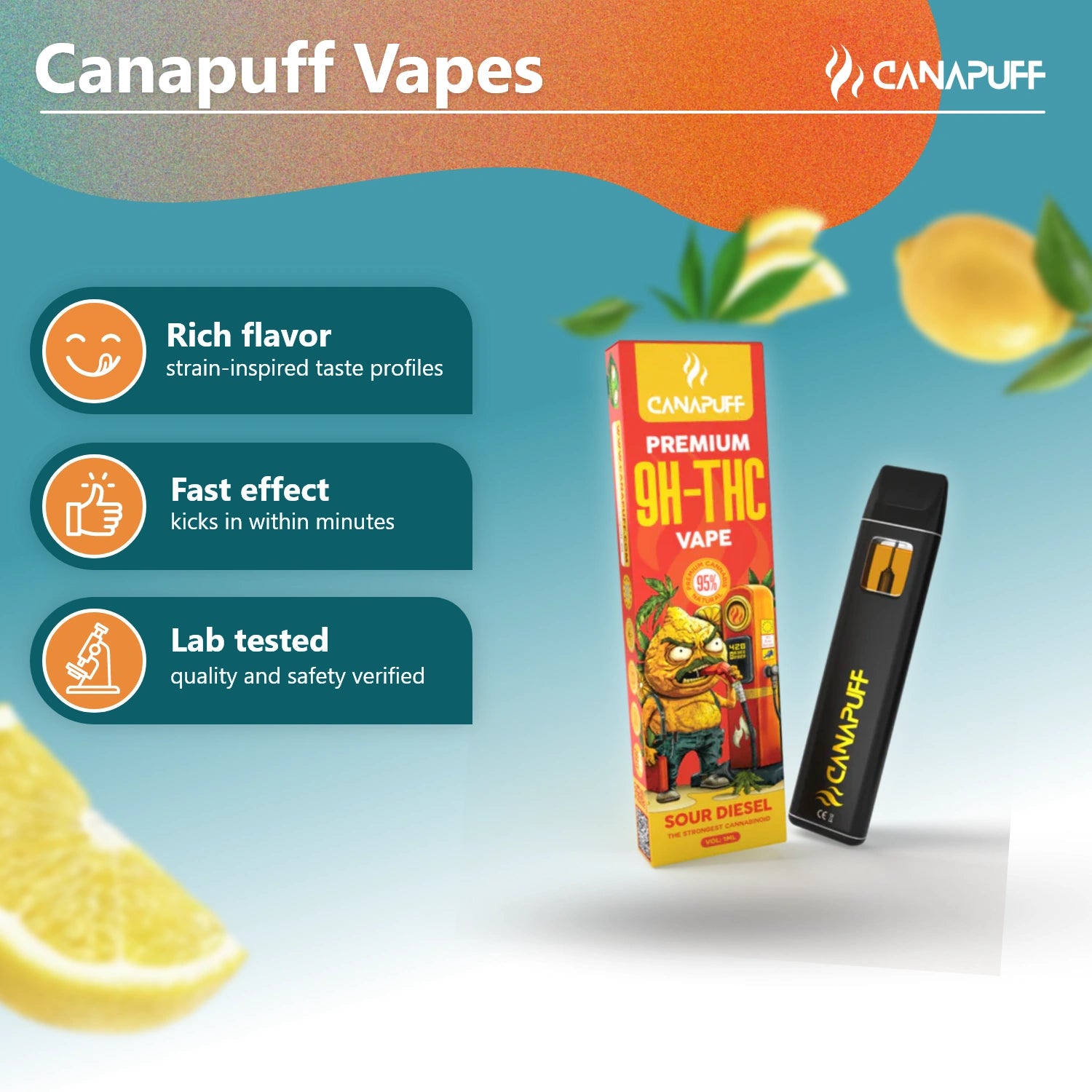 Sour Diesel 95% 10-OH-THC - Canapuff - Vape - 1ml