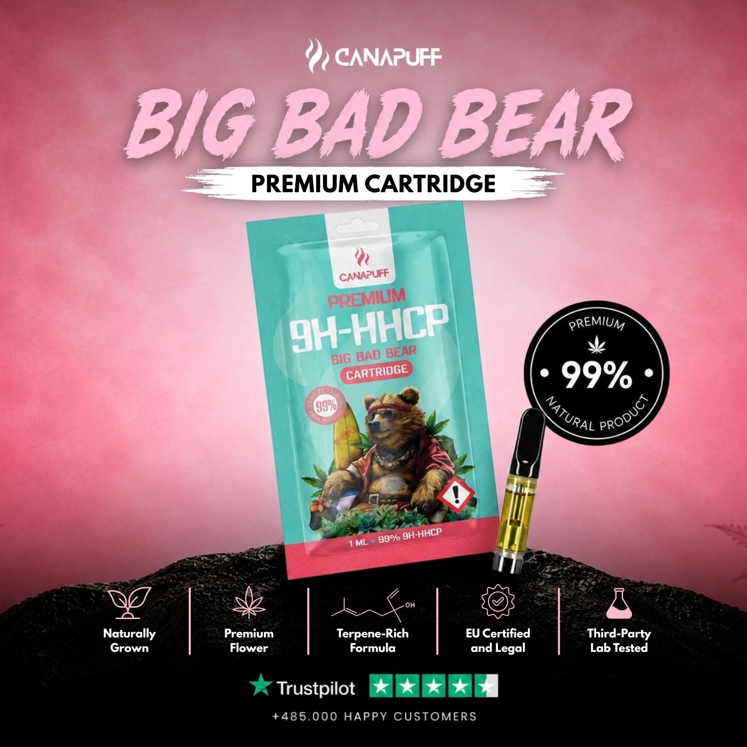 9H-HHCP Kartusche Big Bad Bear 99%