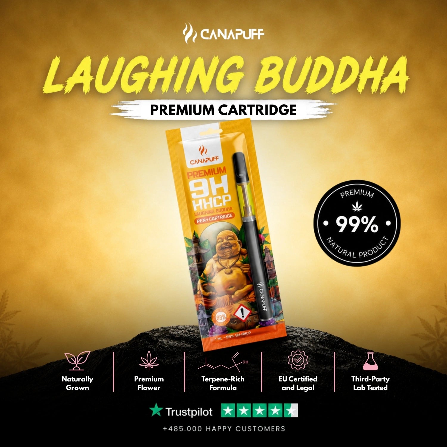 9H-HHCP Pen+Kartusche Laughing Buddha 99%