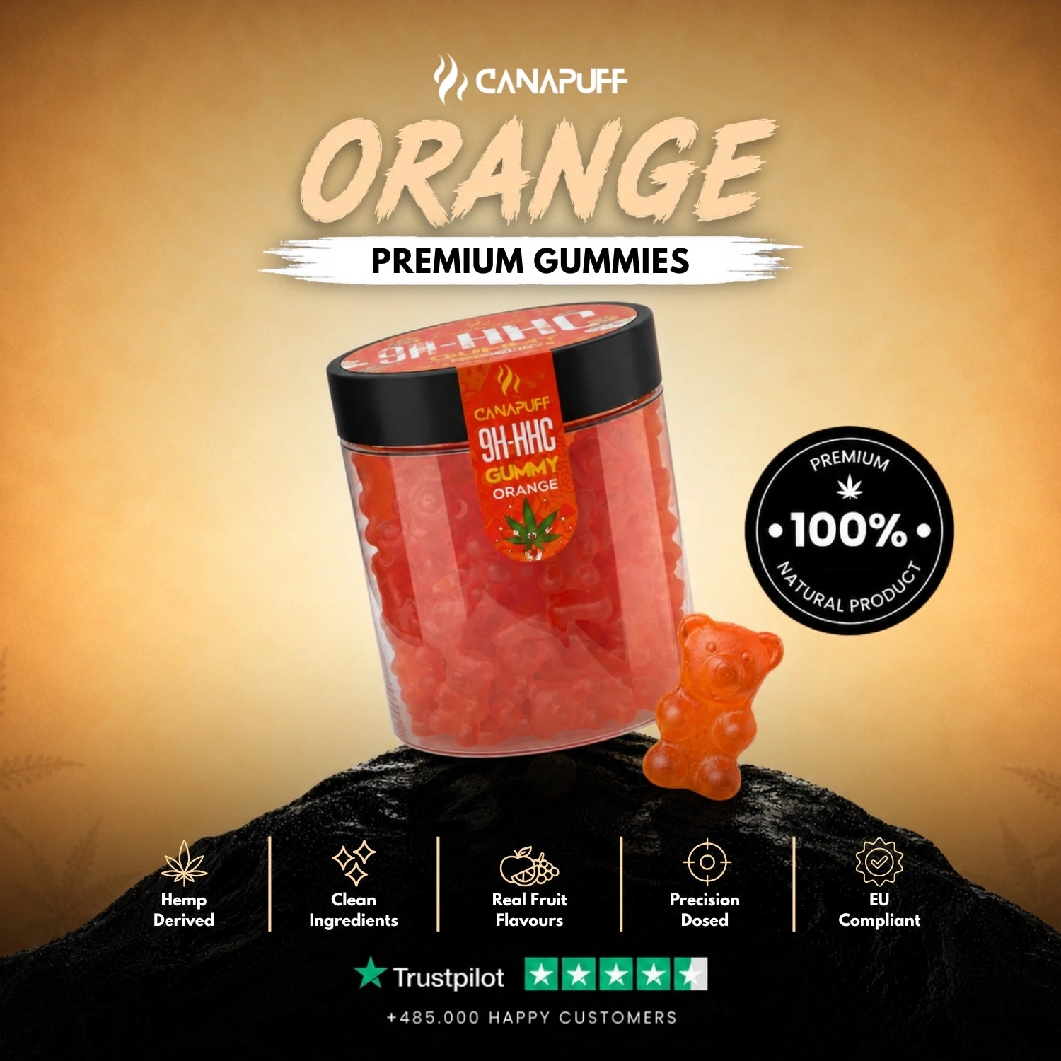 9H-HHC Gummibärchen Orange