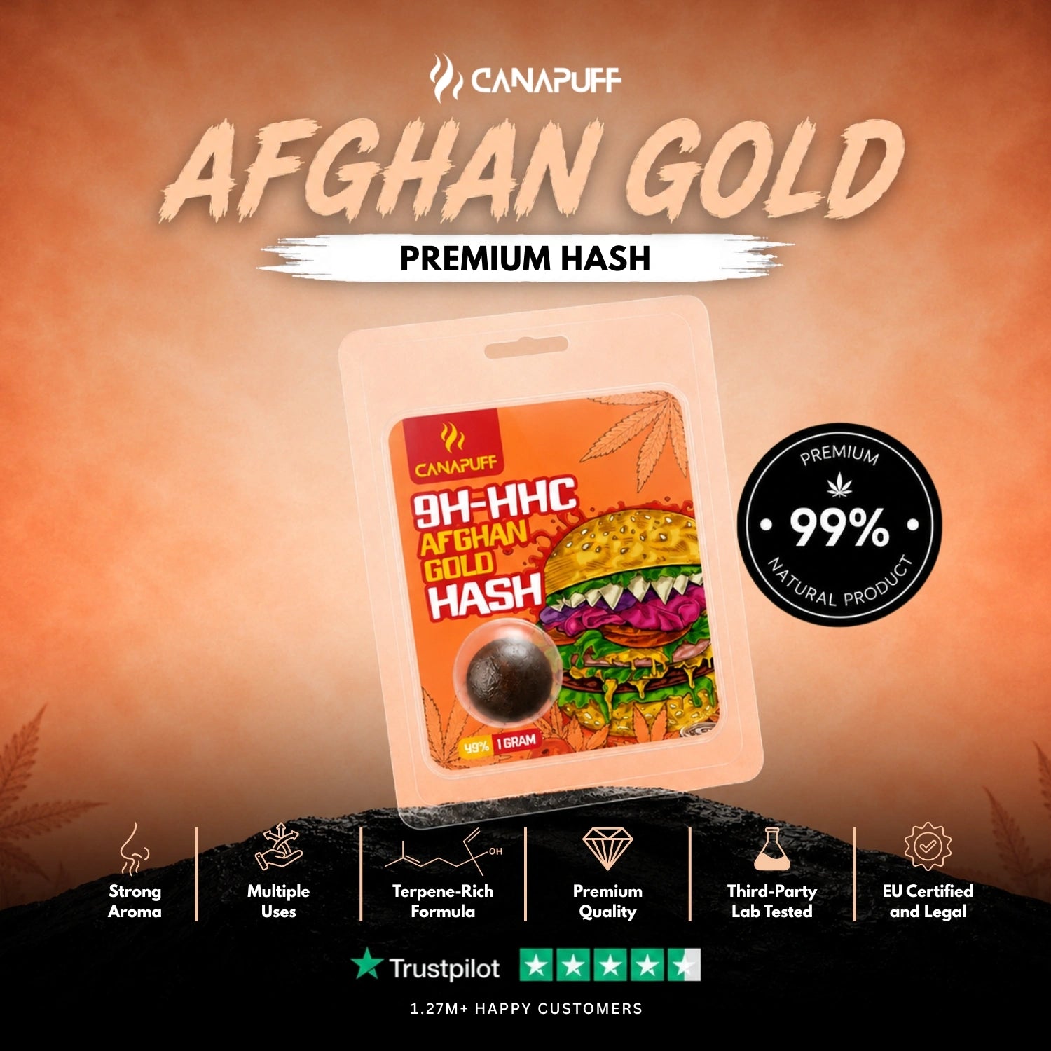 9H-HHC Hash Afghan Gold 99%