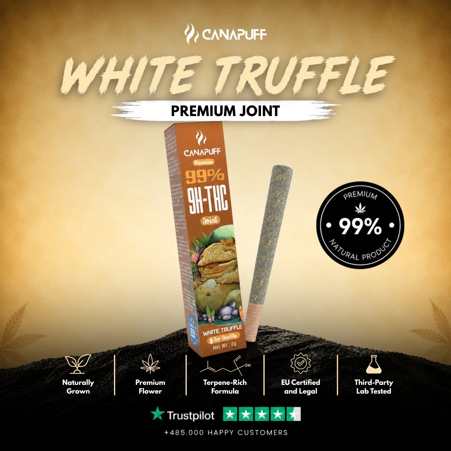 9H-THC Joint White Truffle 99%