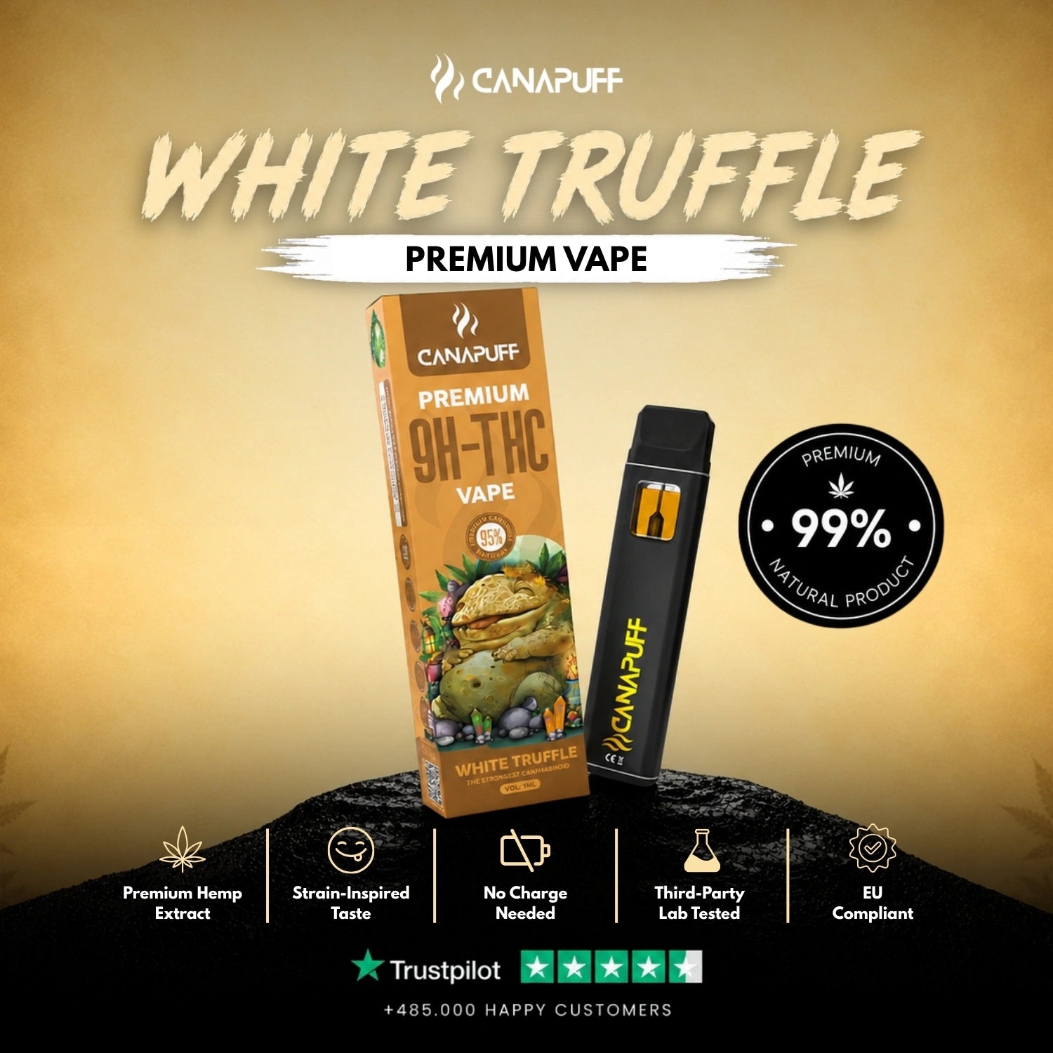 9H-THC Vape White Truffle 95% 1ml