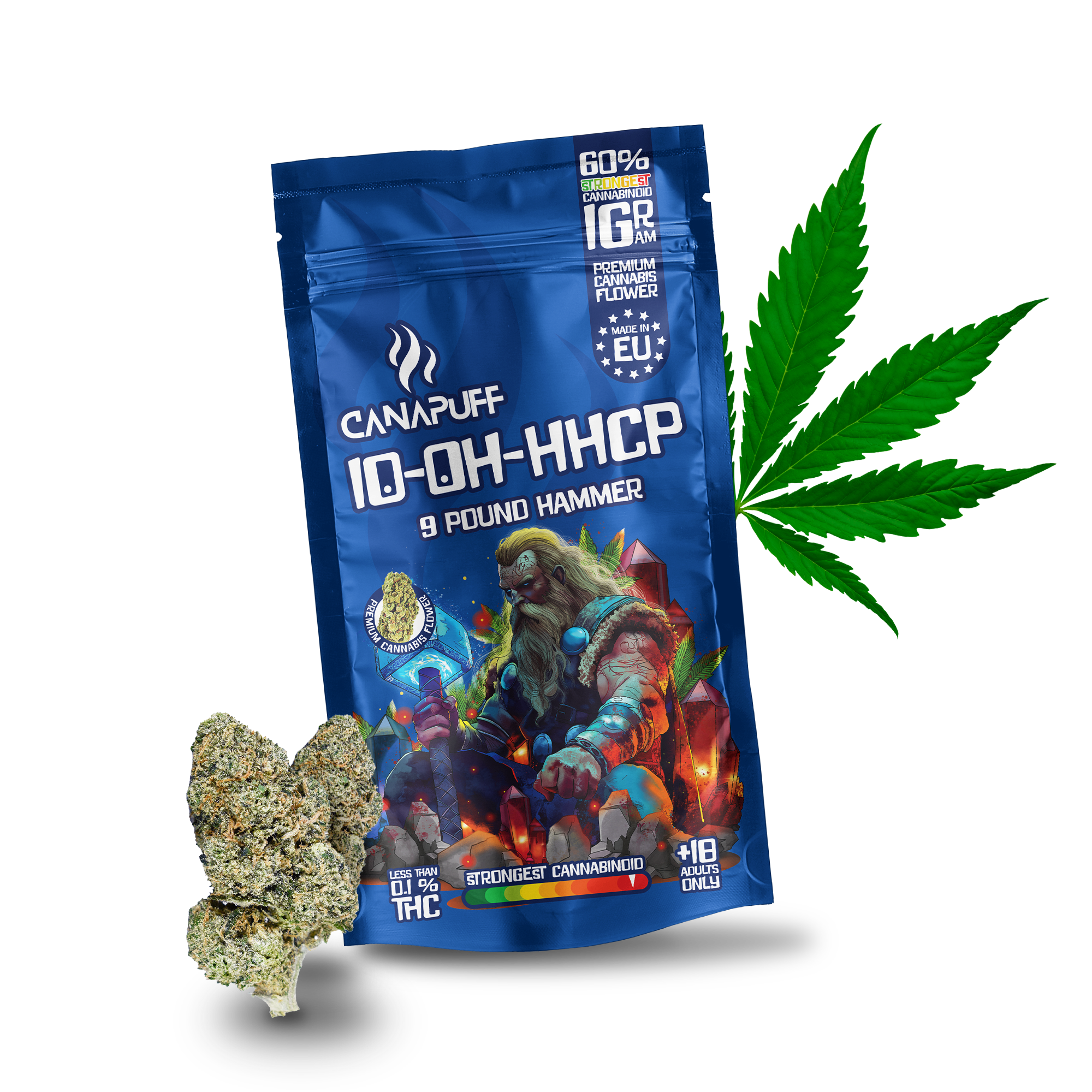 9 Pound Hammer 60% - 10-OH-HHCP Blüten