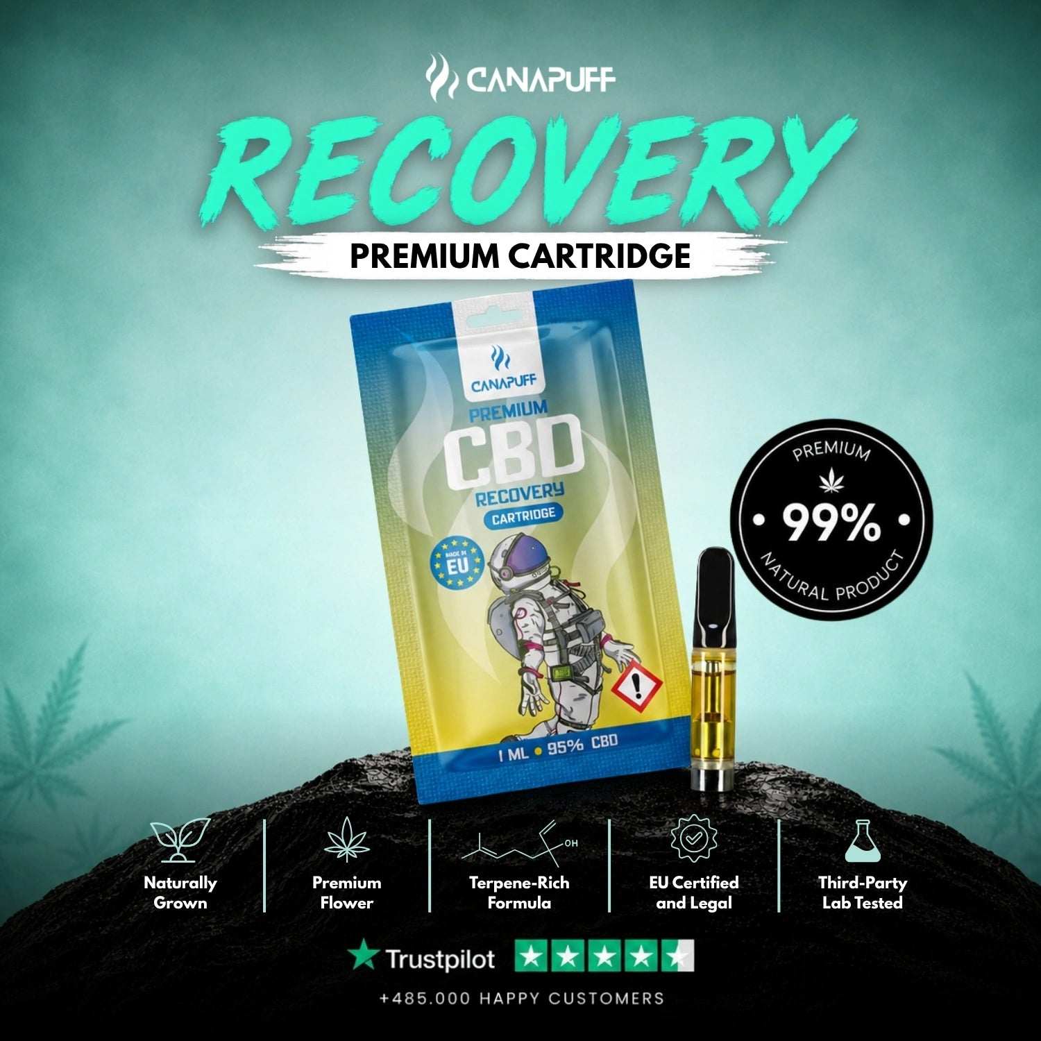 CBD Kartusche Recovery 95%