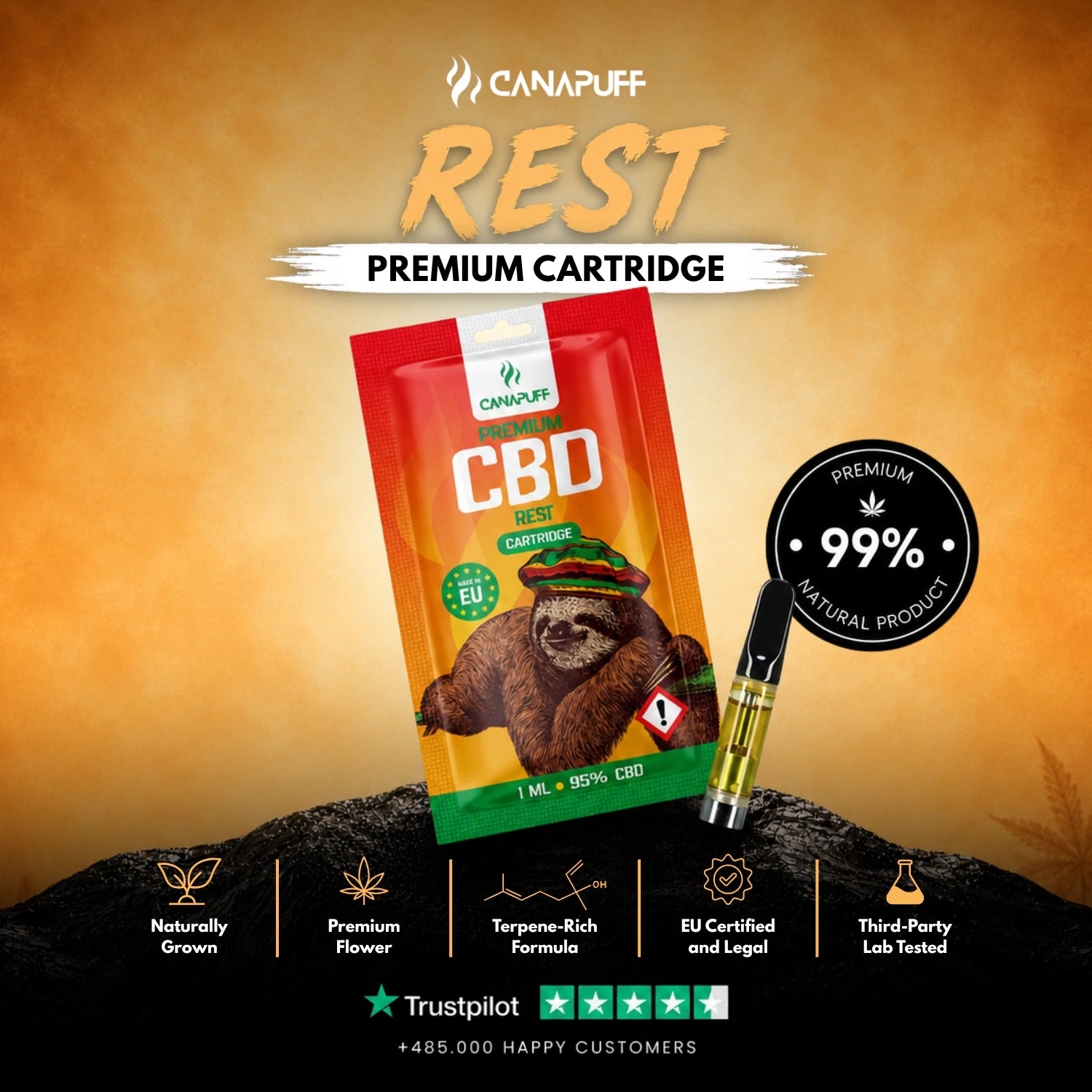 CBD Kartusche Rest 95%