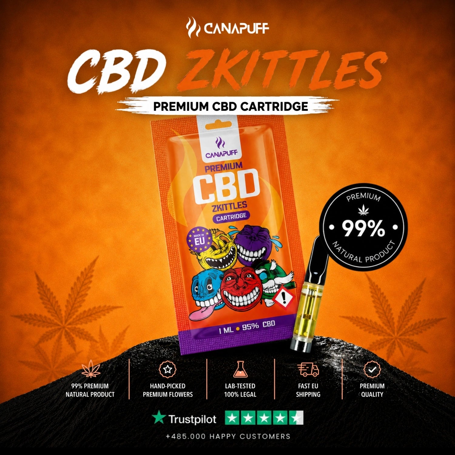 CBD Kartusche Zkittles 95%