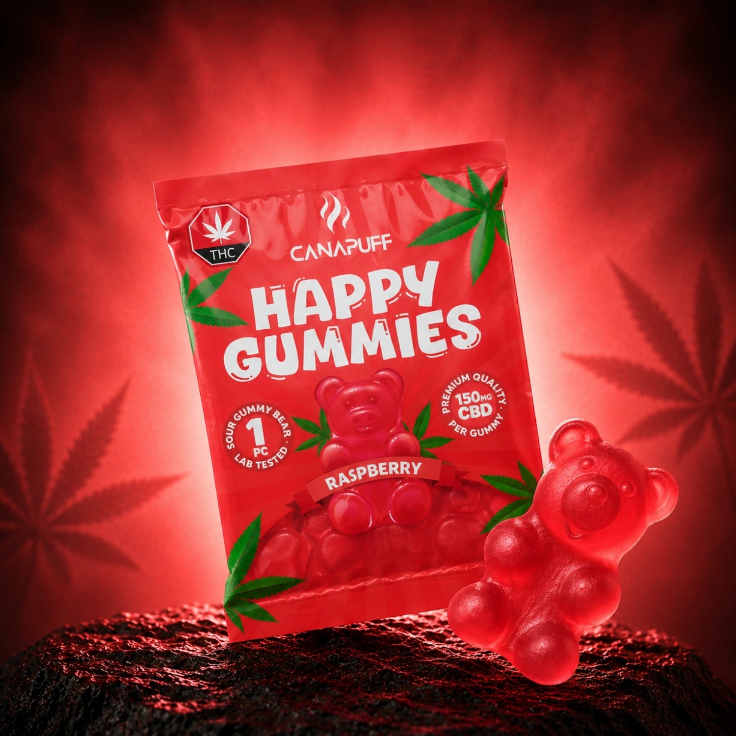 CBD Gummibärchen Himbeere
