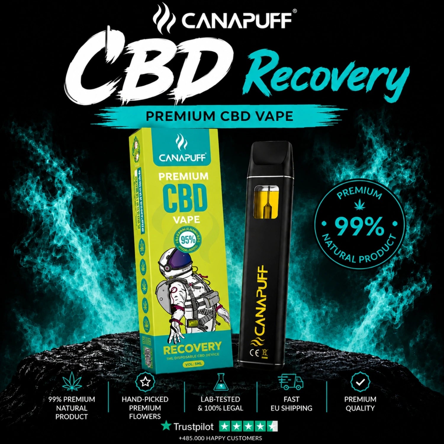 CBD Vape Recovery 95% 1ml
