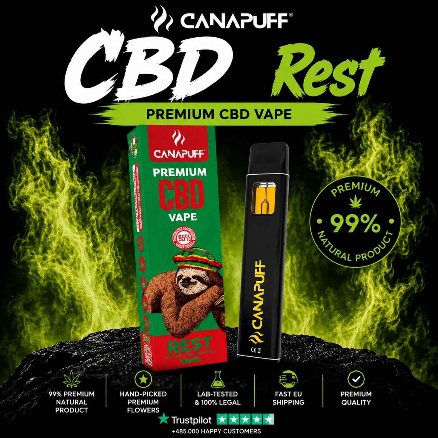 CBD Vape Rest 95 % 1 ml