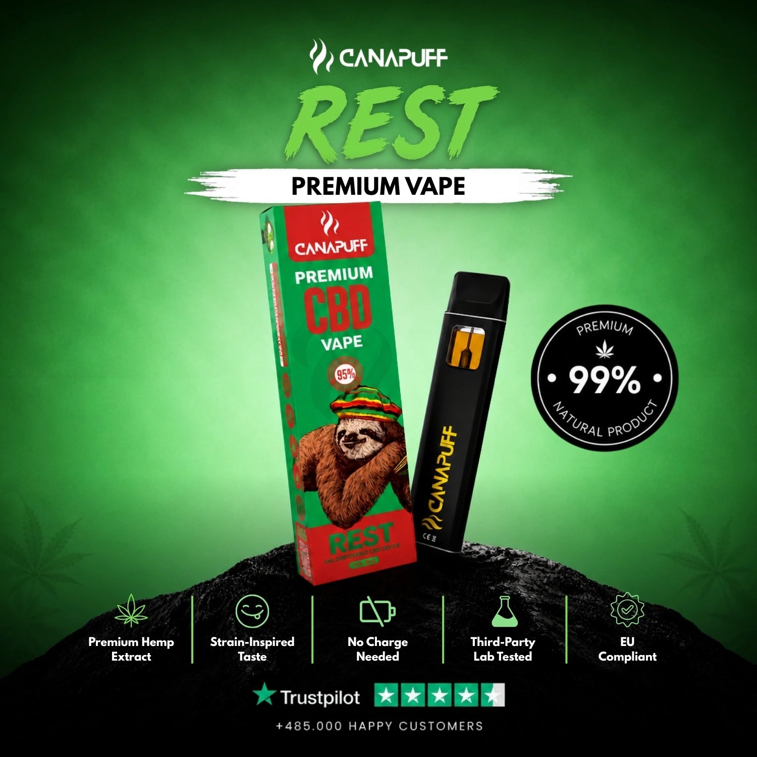 CBD Vape Rest 95 % 1 ml