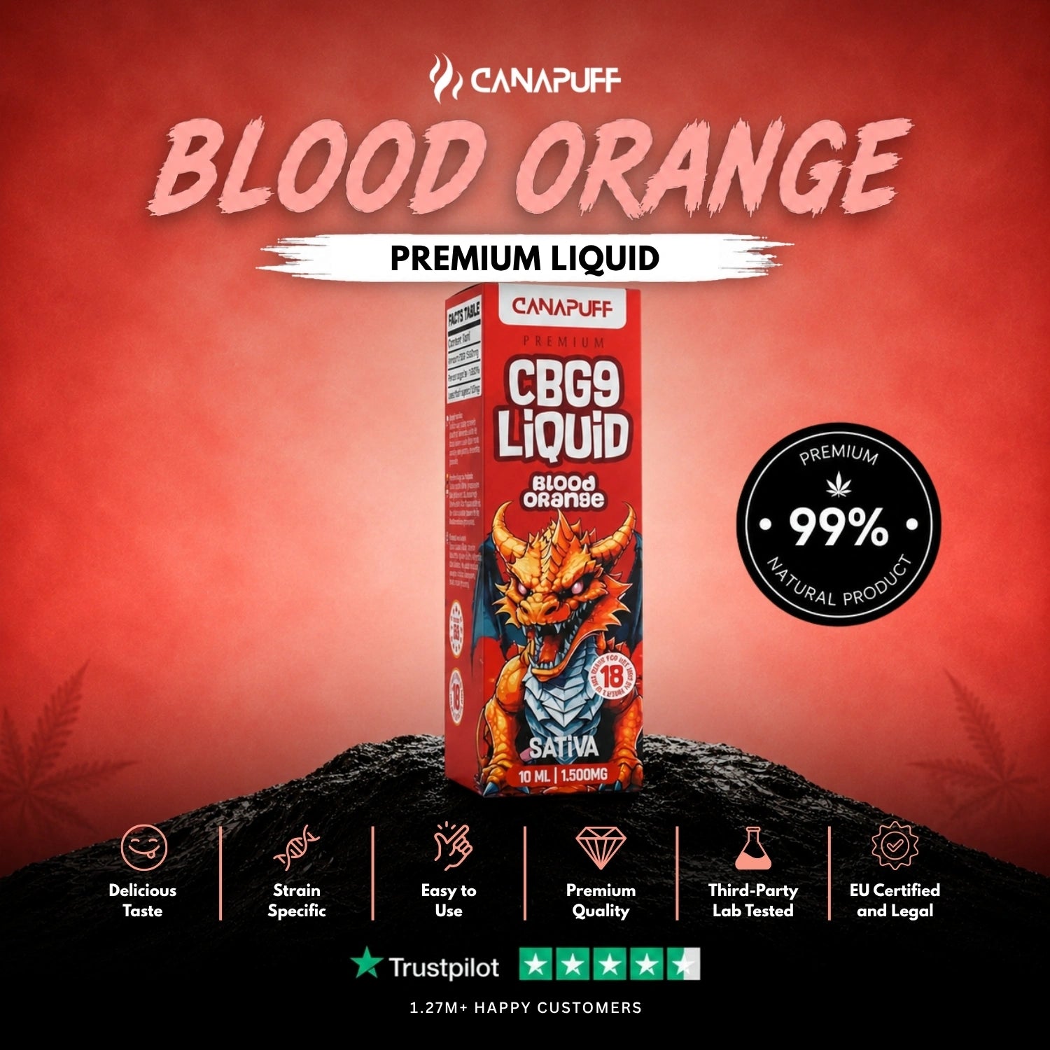 CBG9 Liquid Blood Orange 1500 mg