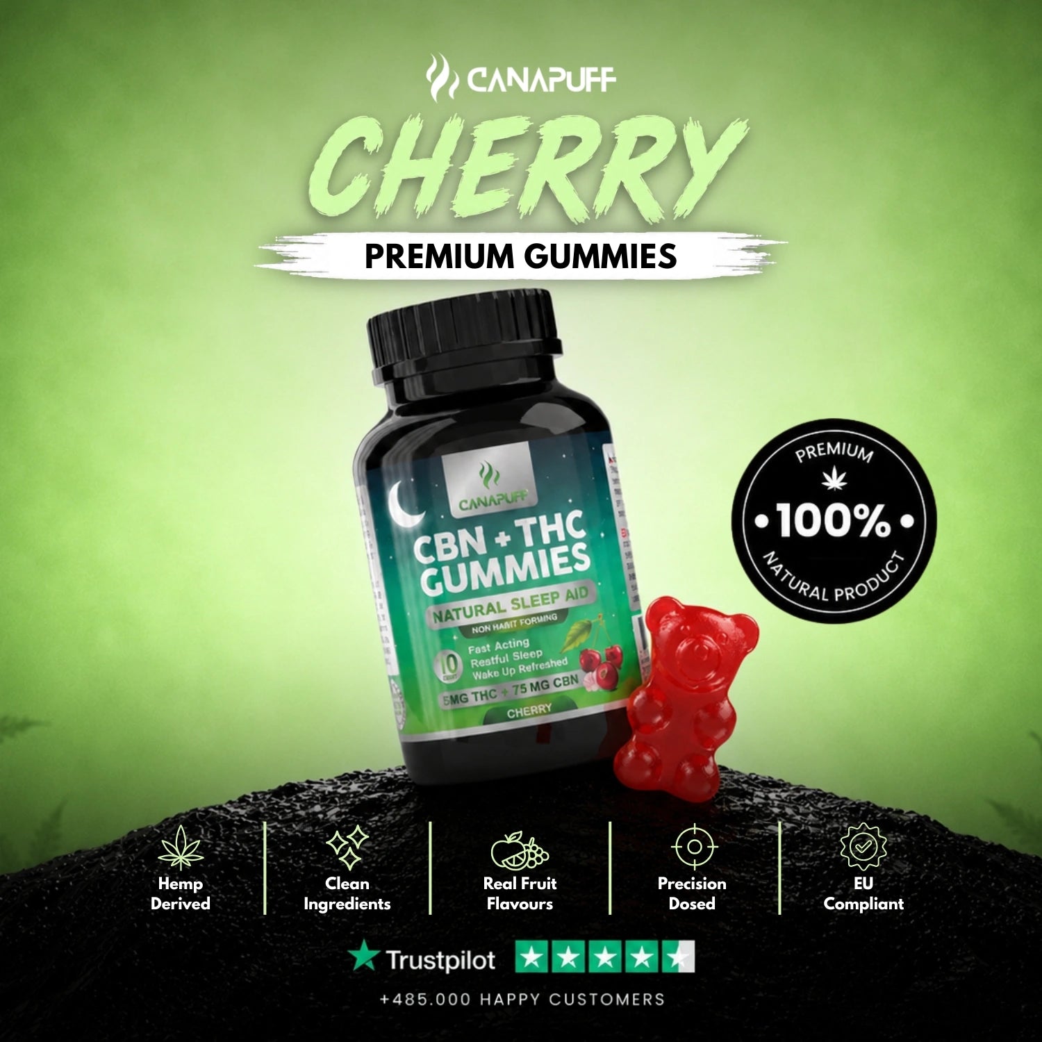 CBN+THC Gummibärchen Kirsche