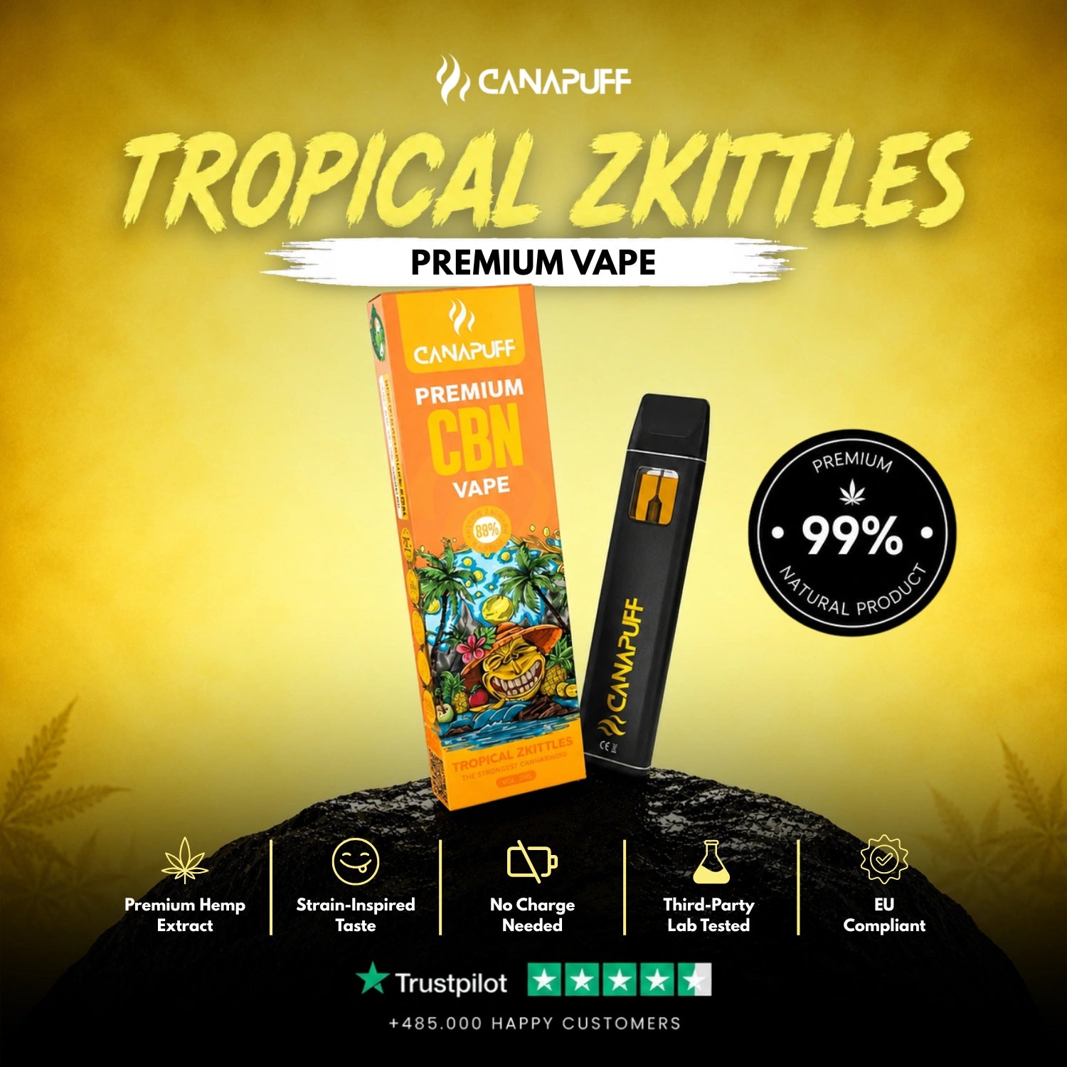 CBN Vape Tropische Zkittles 89% 1 ml