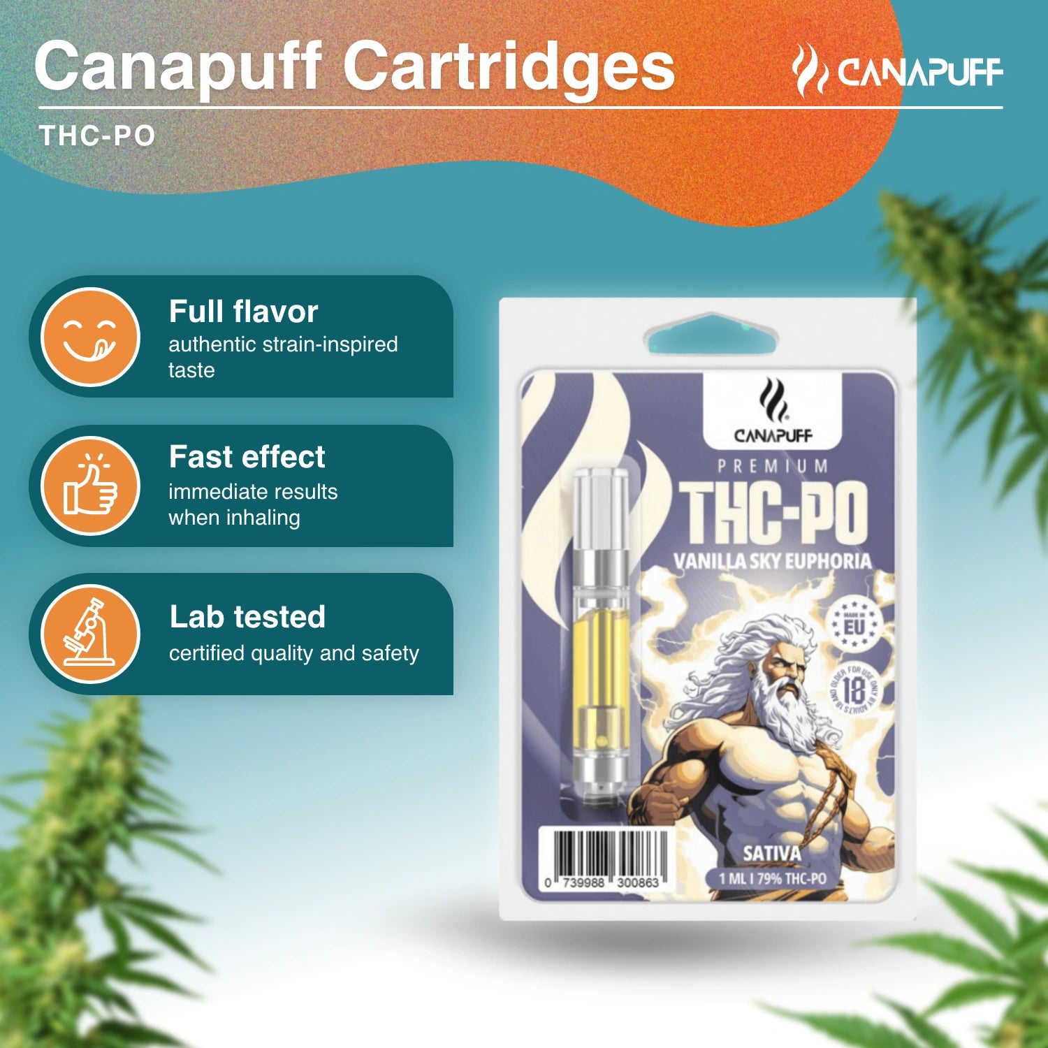 Vanilla Sky Euphoria - THC-PO 79% - Kartusche - Canapuff