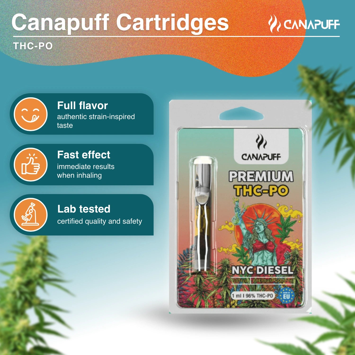 NYC Diesel - THC-PO 96% - Kartusche - CanaPuff