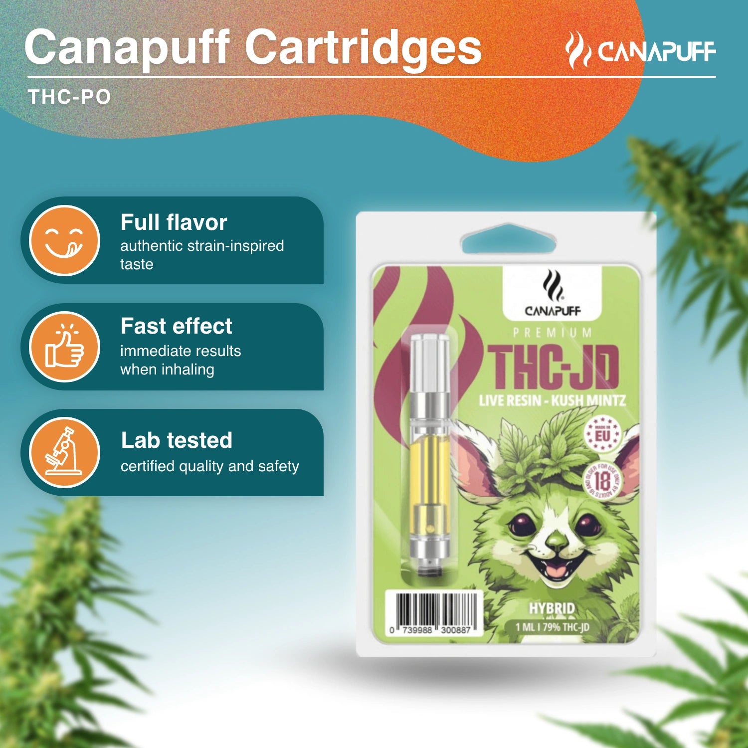 Kush Mintz - THC-JD 79% - Kartusche - Canapuff