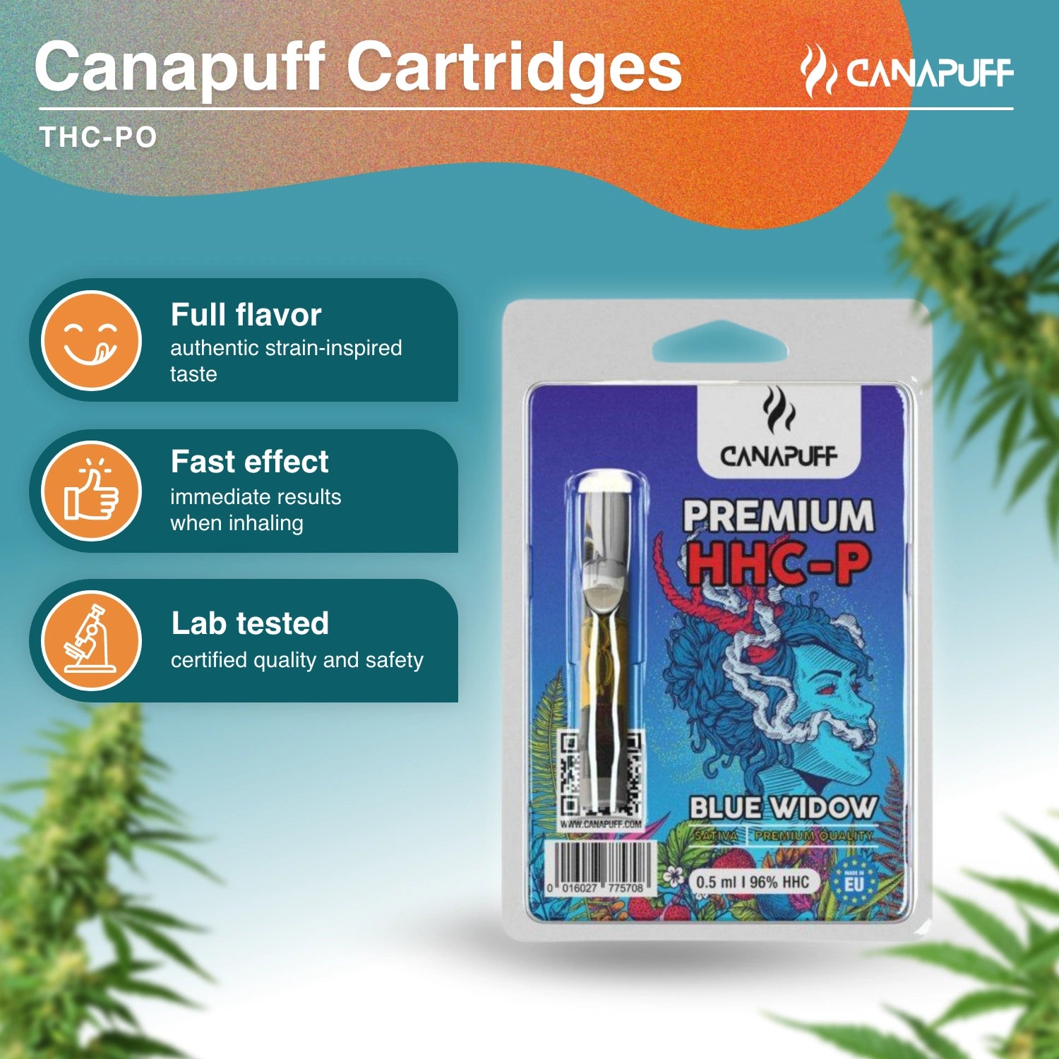 BLUE WIDOW - HHC-P 96% - Kartusche - CanaPuff