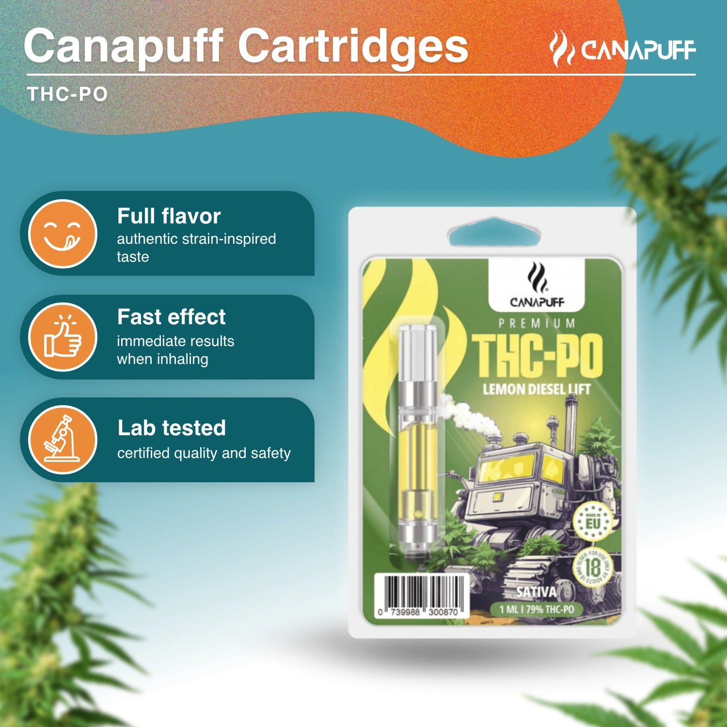 Lemon Diesel Lift - THC-PO 79% - Kartusche - Canapuff