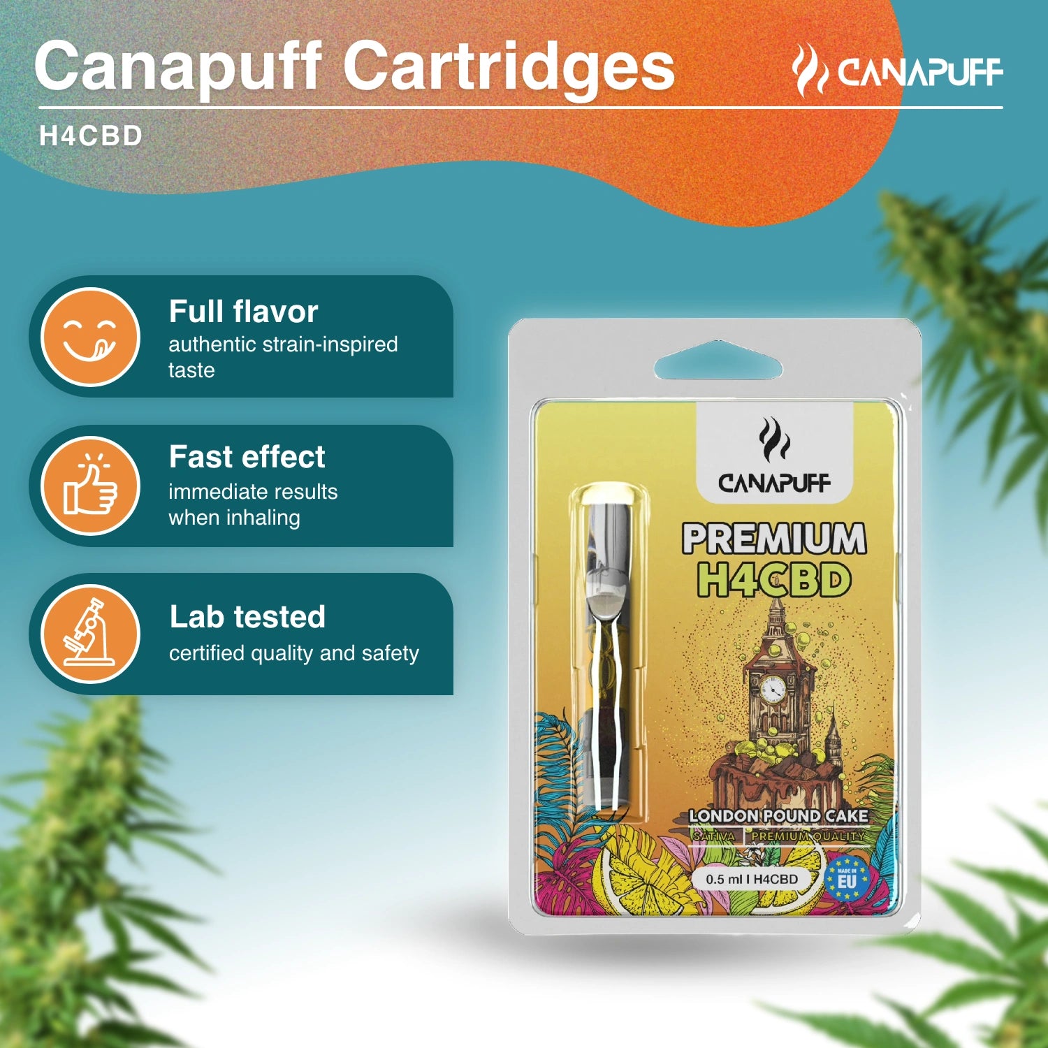 London Pound Cake - H4CBD 96%-Kartusche - Canapuff