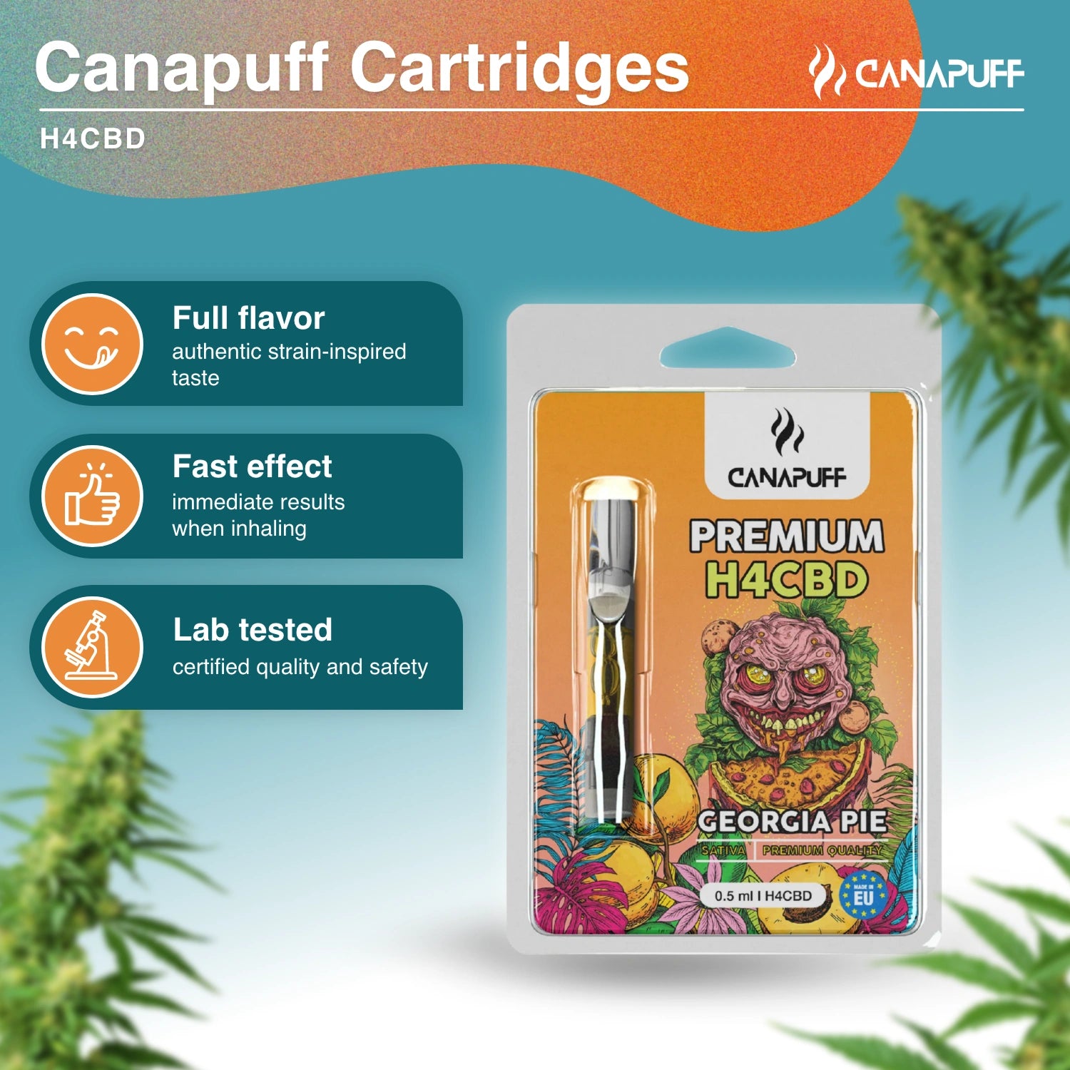 Georgia Pie - H4CBD 96% - Kartusche - CanaPuff