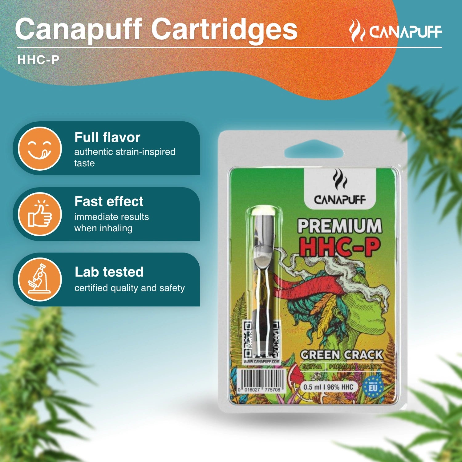 GREEN CRACK - HHC-P 96% - Kartusche - CanaPuff